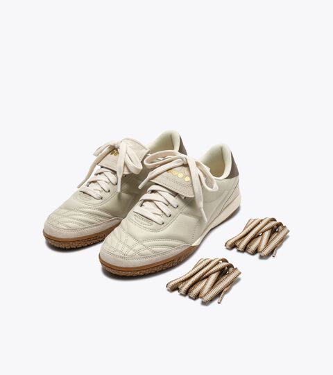 Terrace-style Leather Sneakers - All-gender GOLD INDOOR METAL TOFU - Diadora