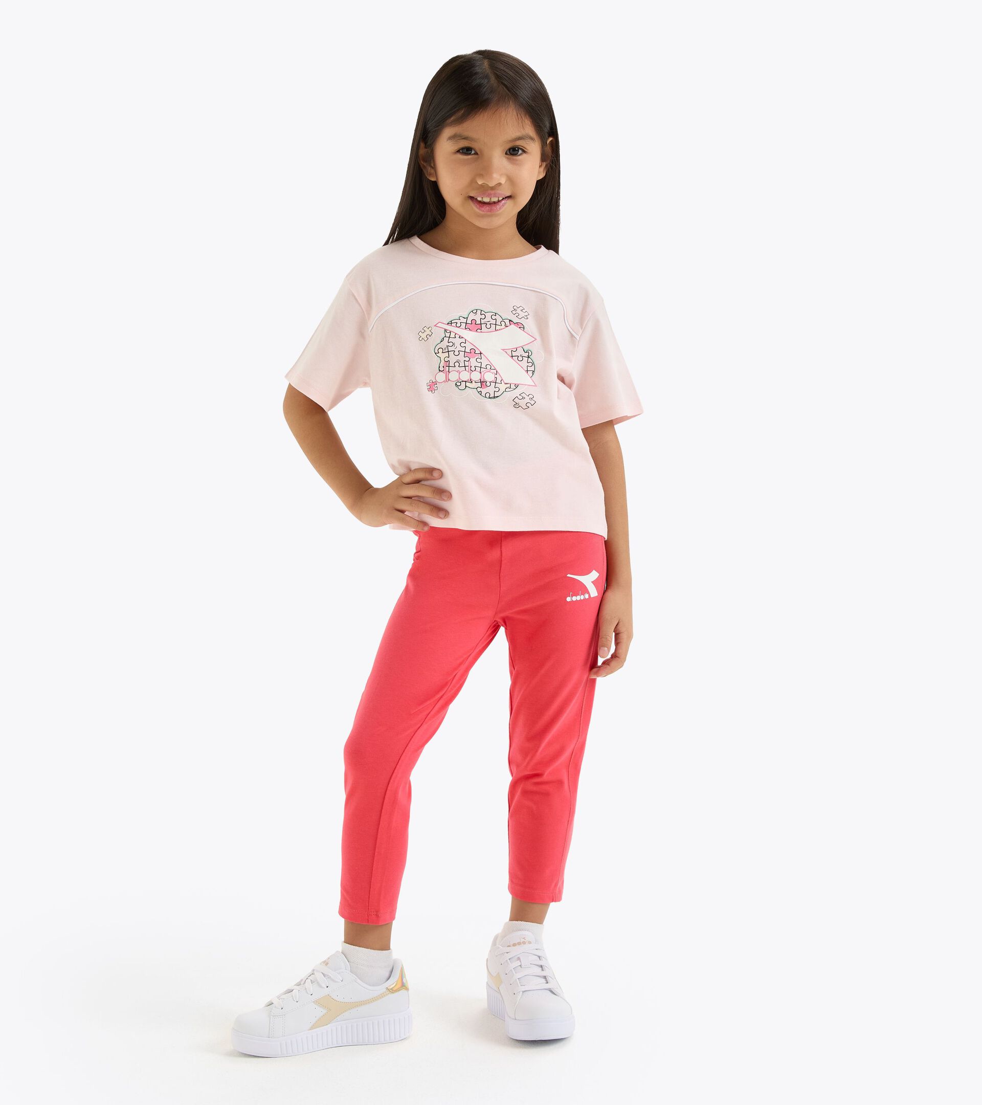 T-shirt - Ado fille
 JG. T-SHIRT SS PUZZLES ROSE CORNOUILLER - Diadora