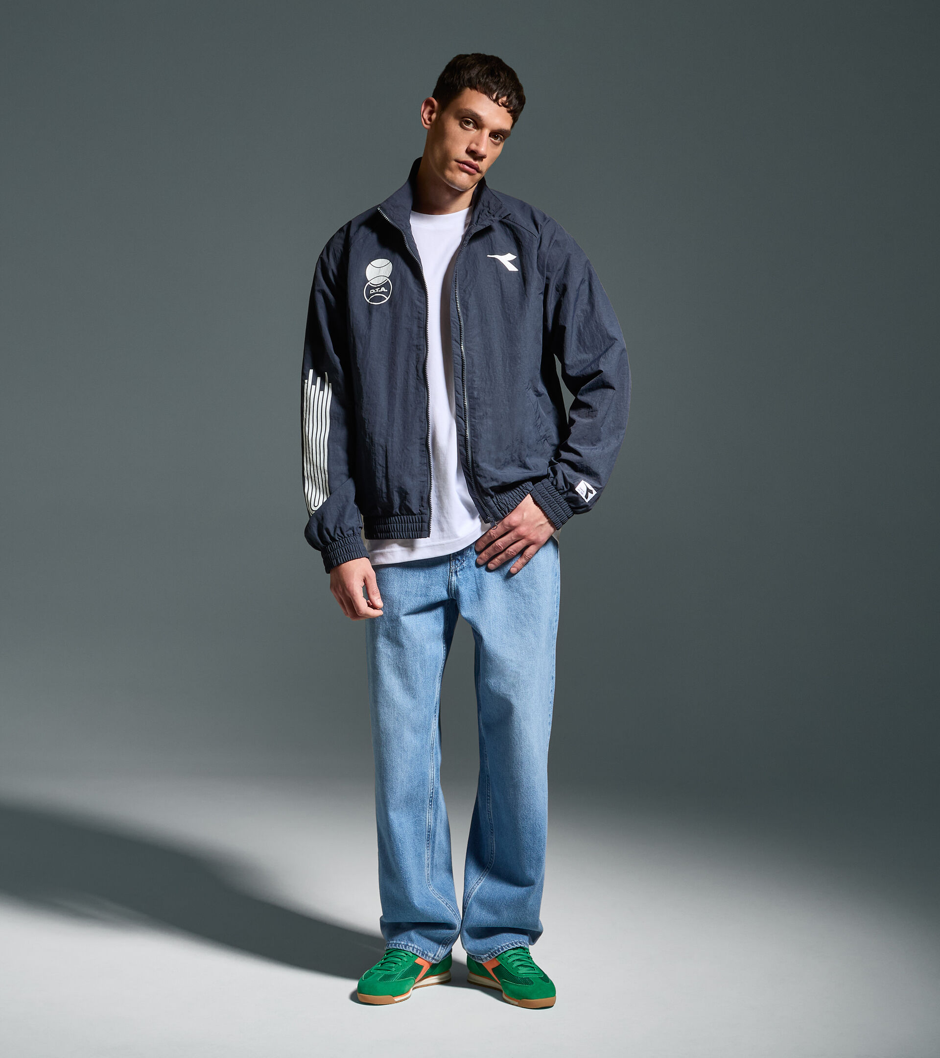 Polyamide Track Jacket - Cross category - All-gender TRACK JACKET SPORTS BLUE DENIM - Diadora