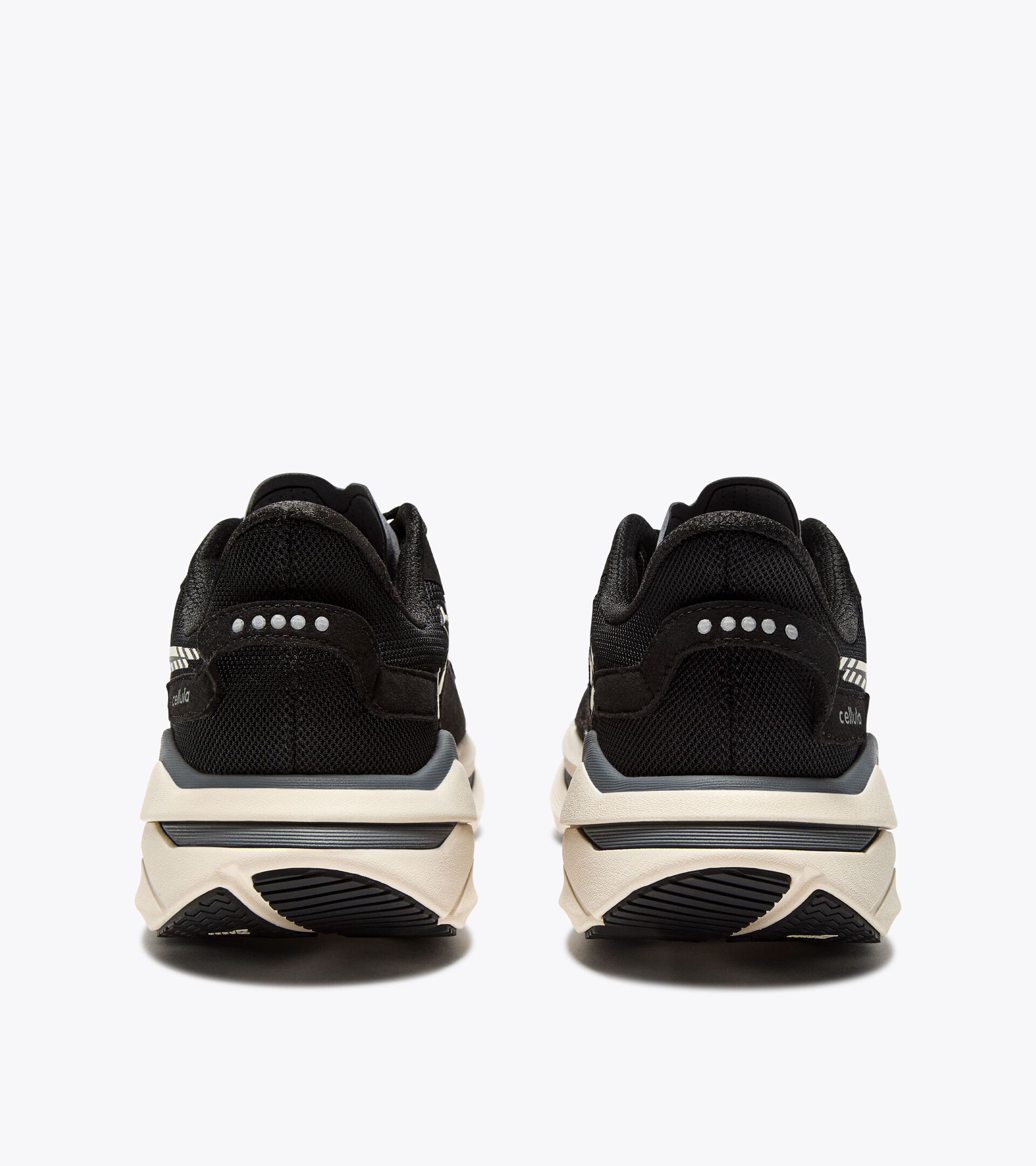 Diadora 101.180244 - CELLULA W Woman - Sneaker Donna - Colore C2609 Black/Whisper White - Taglia 36 EU - Tacco Piatto, Chiusura Con Lacci