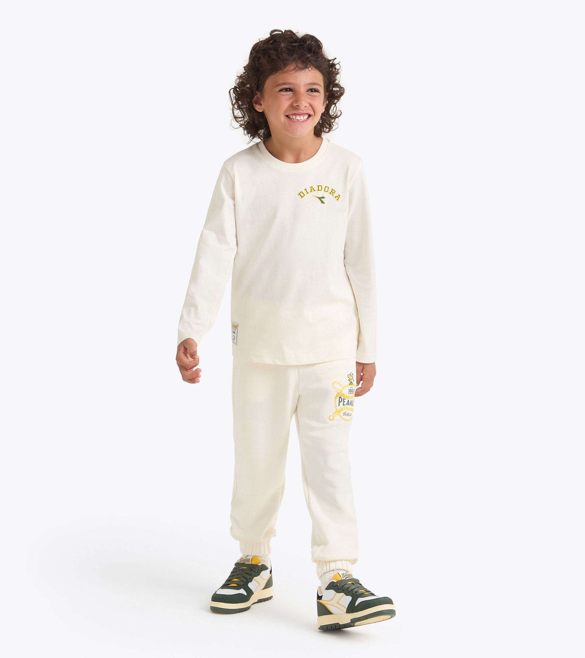 Peanuts college-style long sleeve t-shirt - Kids - All-gender
 JU. T-SHIRT LS PEANUTS GARDENIA WHITE - Diadora