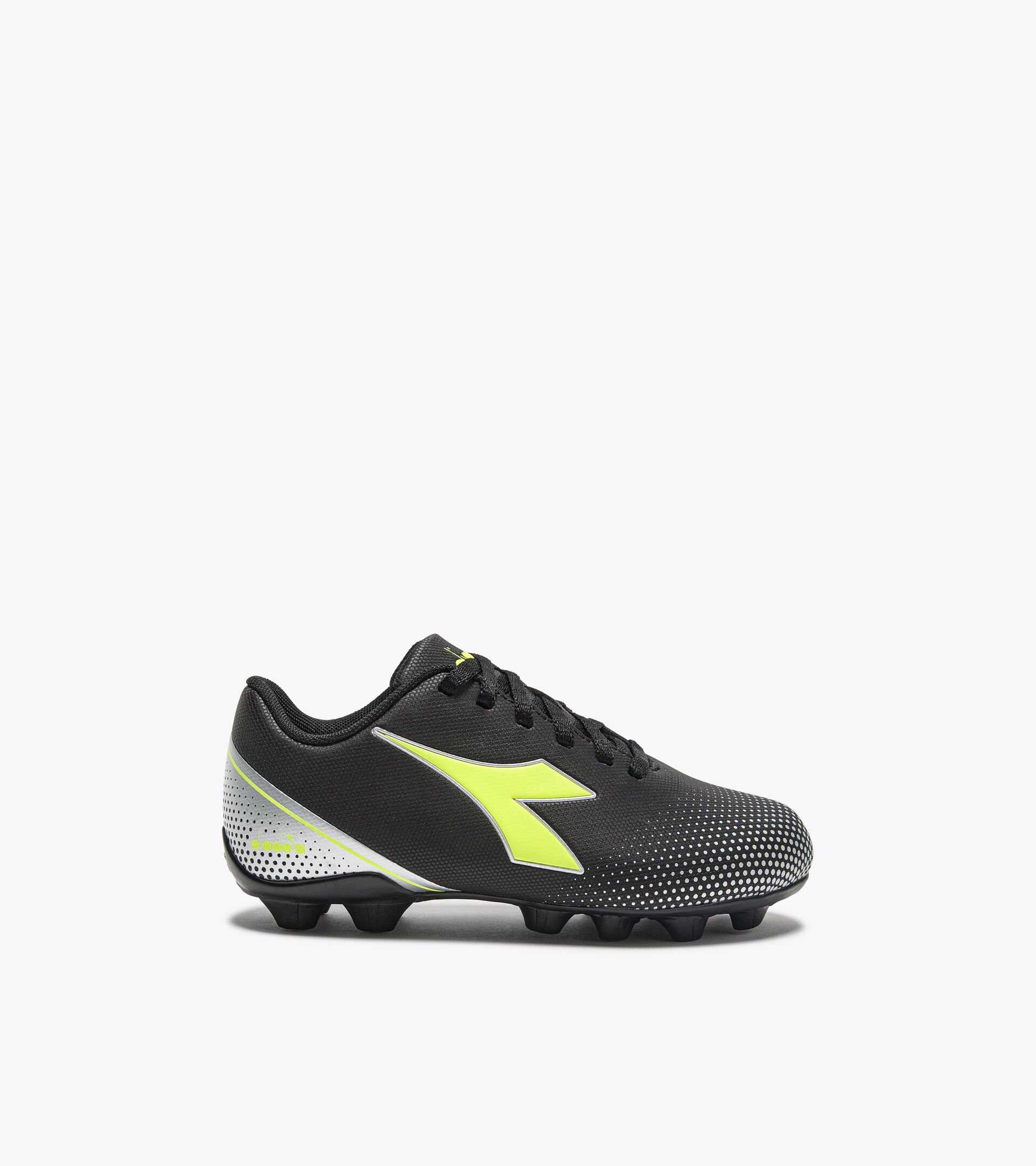 Calcio boots for hard ground - Junior PICHICHI 7 MD JR BLACK/YELLOW FL DD/SILVER - Diadora