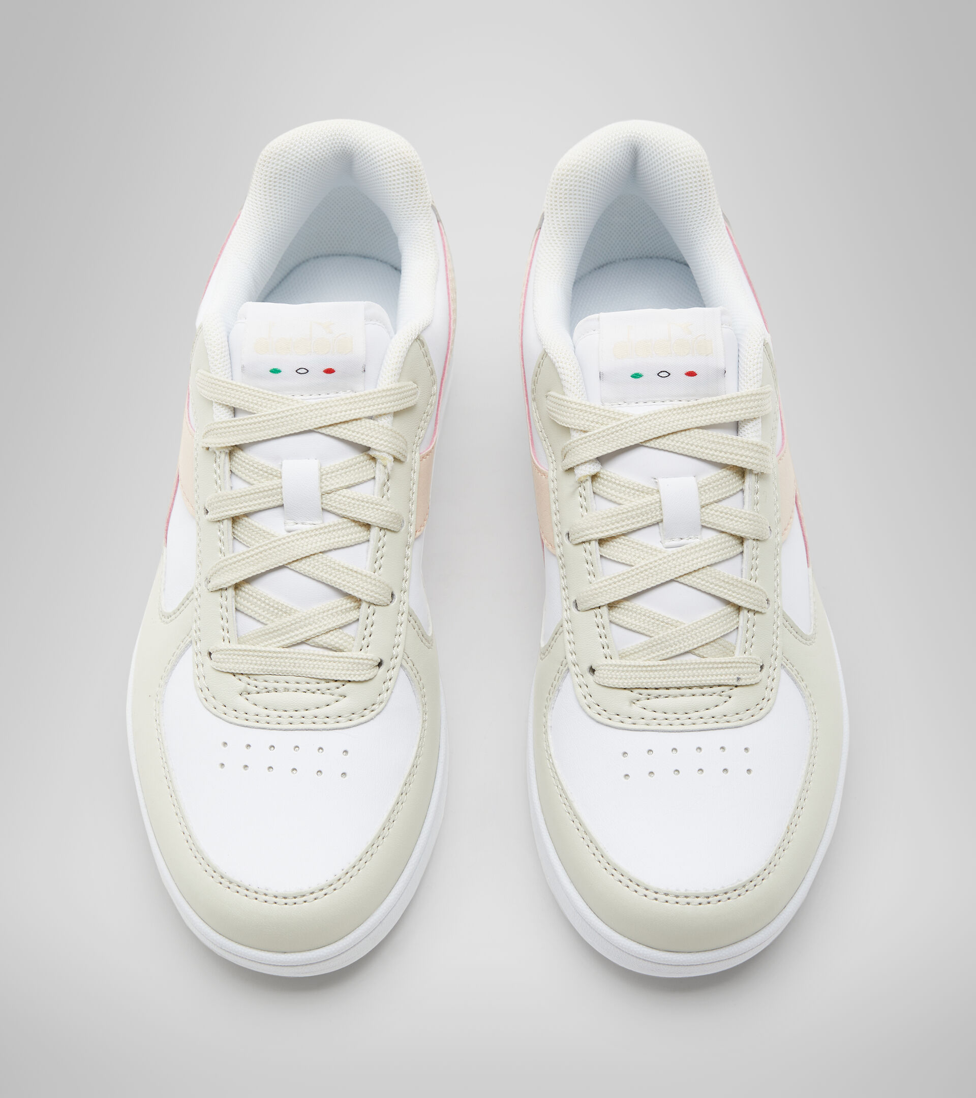 Sports shoes - Youth 8-16 years RAPTOR LOW GS WHITE BONE/PASTEL ROSE TAN - Diadora