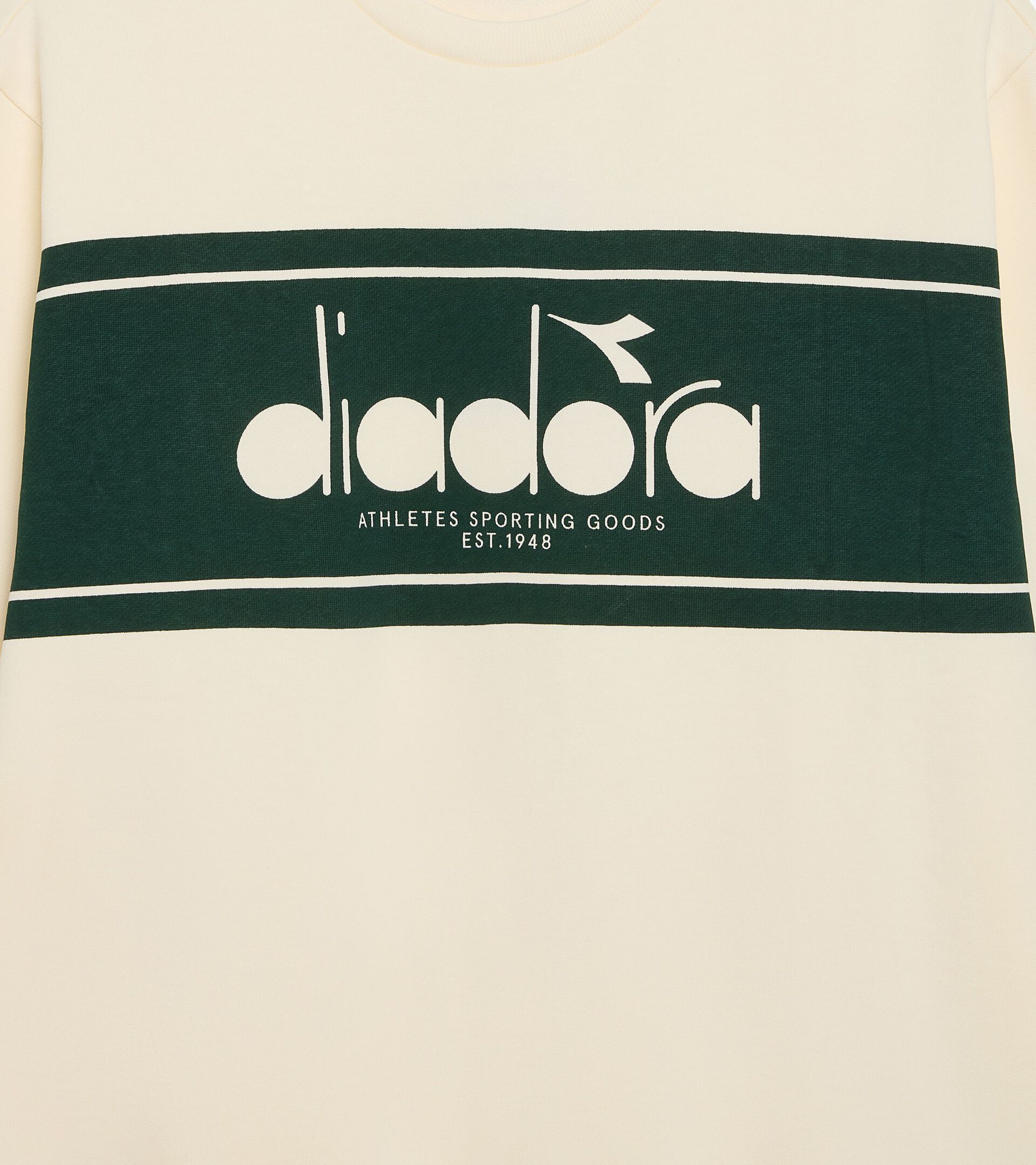 Sweat-shirt en jersey - Regular - Homme LOGO CREW SWEATSHIRT (FT) BLANCHE MURMURE - Diadora