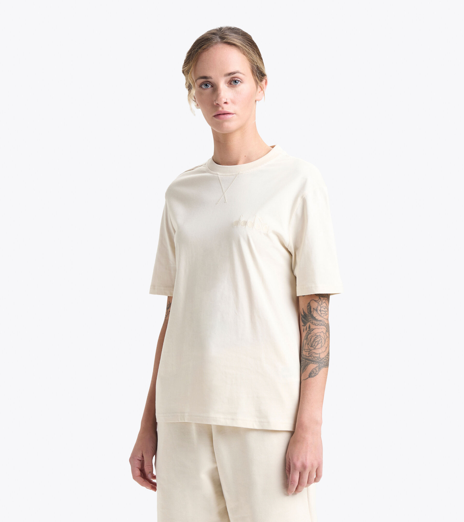 Cotton t-shirt - Gender neutral T-SHIRT SS SPW LOGO WHITE SWAN - Diadora