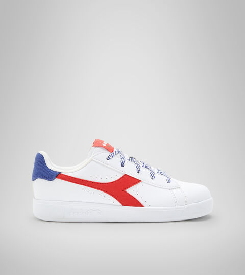Sports shoes - Youth 8-16 years GAME P ACE GS WHITE/MOLTEN LAVA - Diadora