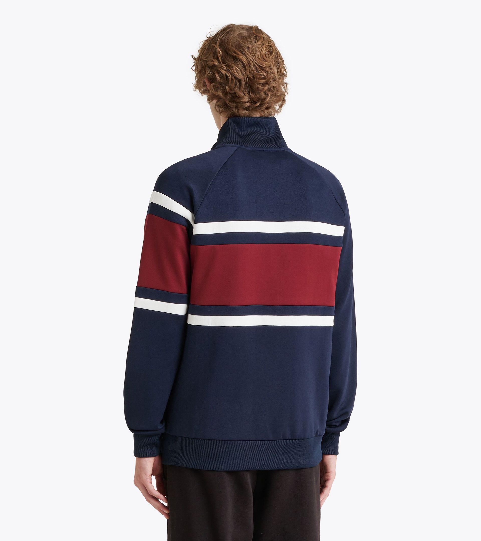 80s-inspired sports jacket - All-gender JACKET 80S BLUE DENIM/OPTICAL WHITE - Diadora