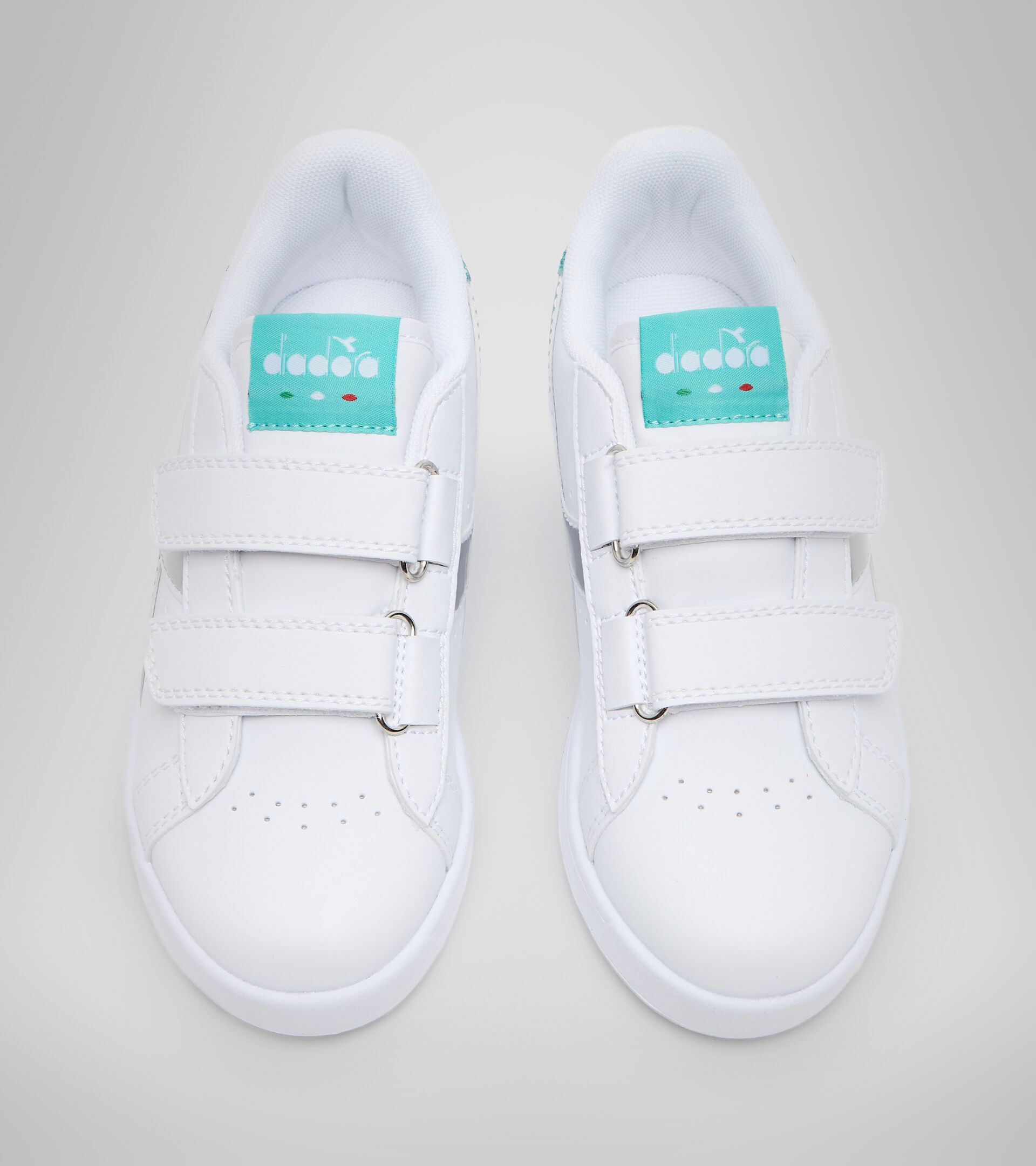 Sports shoes - Kids 4-8 years GAME P PS GIRL WHITE/BLUE TURQUOISE - Diadora