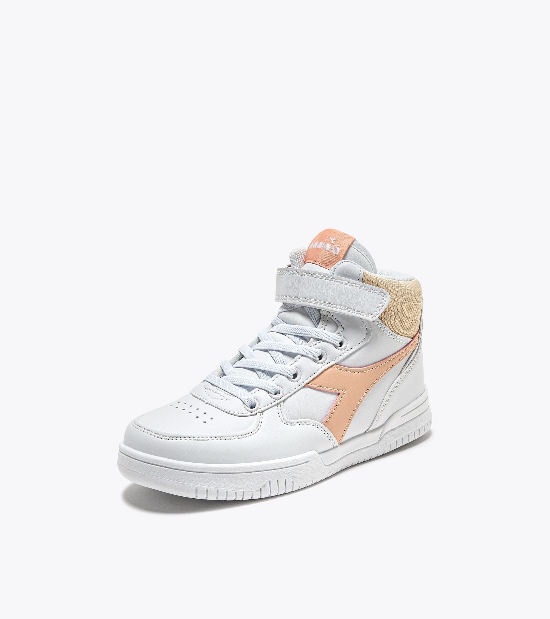 Sports shoes - Kids 4-8 years RAPTOR MID PS WHITE/PEACH PARFAIT - Diadora