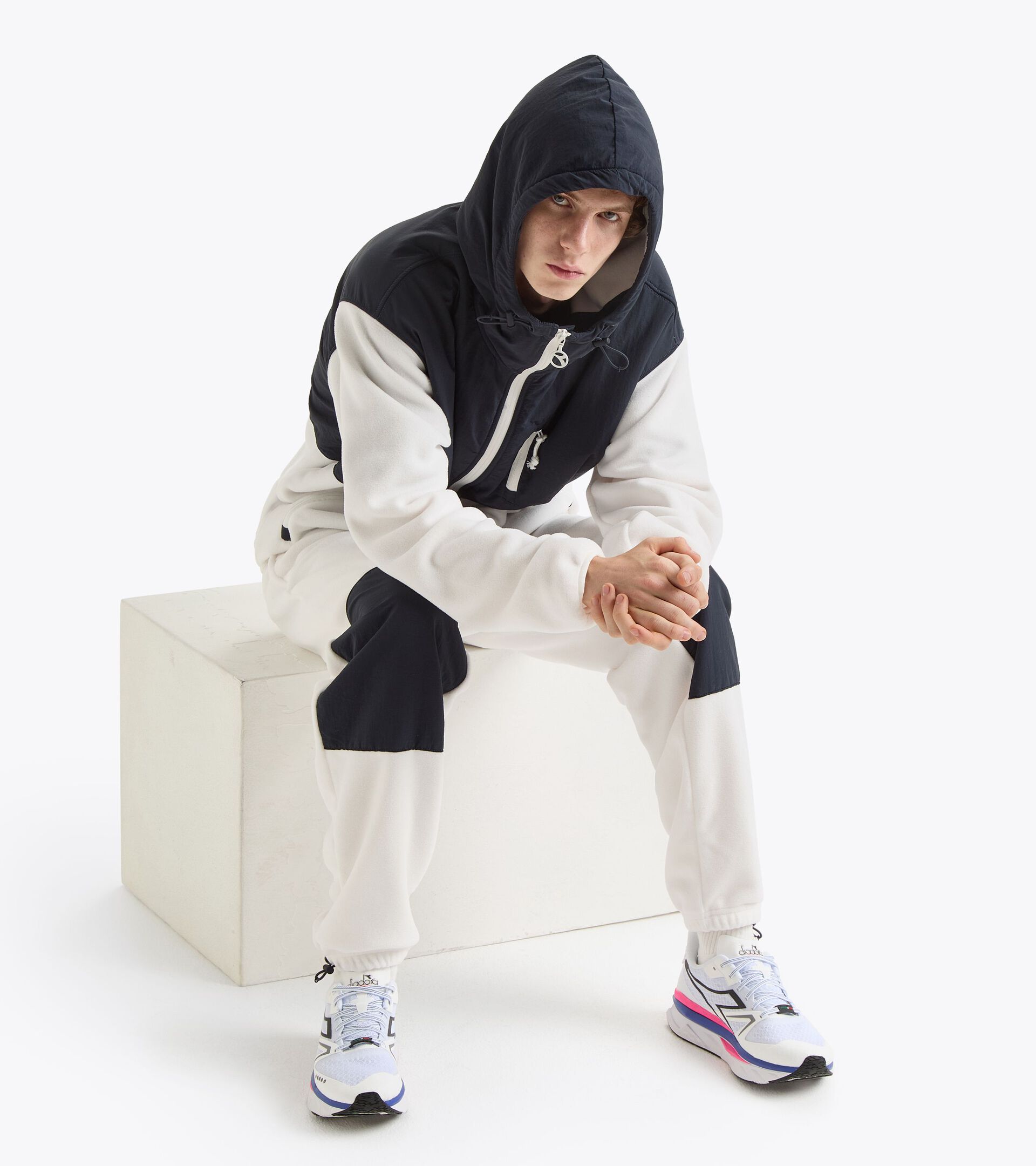 Legacy hoodie - Made in Italy - All-Gender HOODIE SHERPA LEGACY BLUE DENIM - Diadora