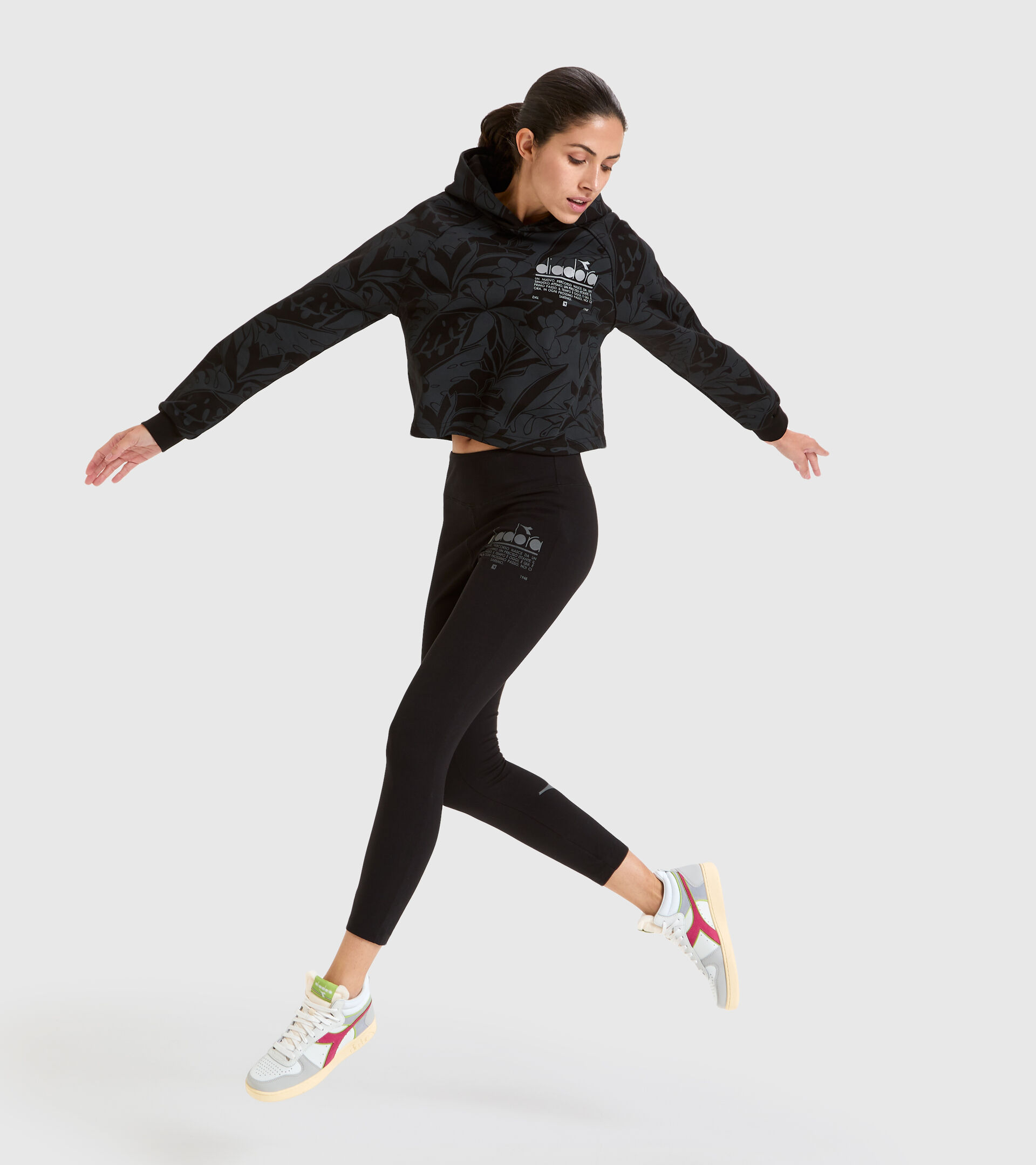 Stretch leggings - Women L. LEGGINGS MANIFESTO BLACK - Diadora