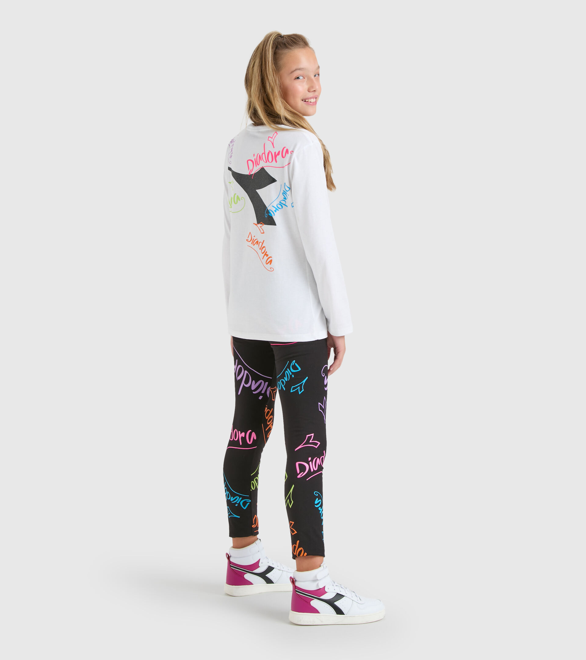 T-shirt a maniche lunghe - Bambina JG.T-SHIRT LS D MARSHMALLOW - Diadora