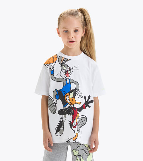 Sports T-shirt - Kids JU.T-SHIRT SS WB OPTICAL WHITE + C - Diadora
