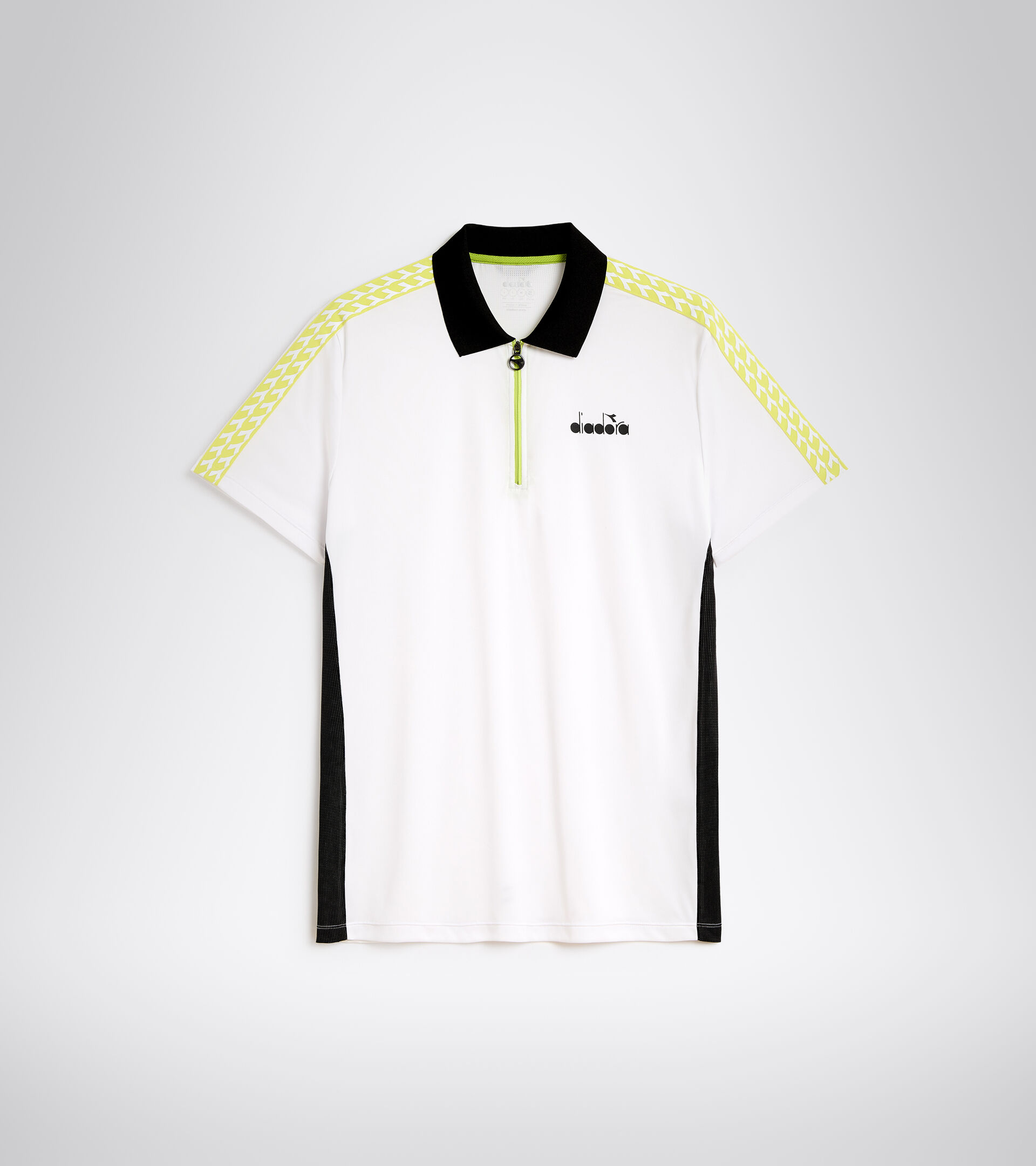 Tennis polo shirt - Men SS POLO CHALLENGE WHITE/BLACK - Diadora