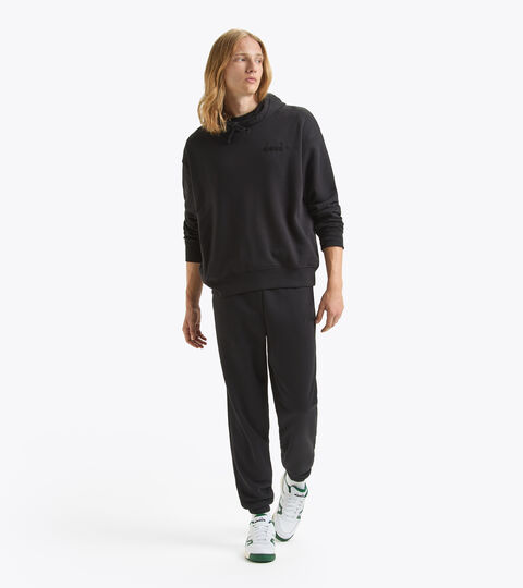 Unbrushed cotton tracksuit (hoodie and trousers) - Men HOODIE ATHLETIC LOGO TRACKSUIT black  - null