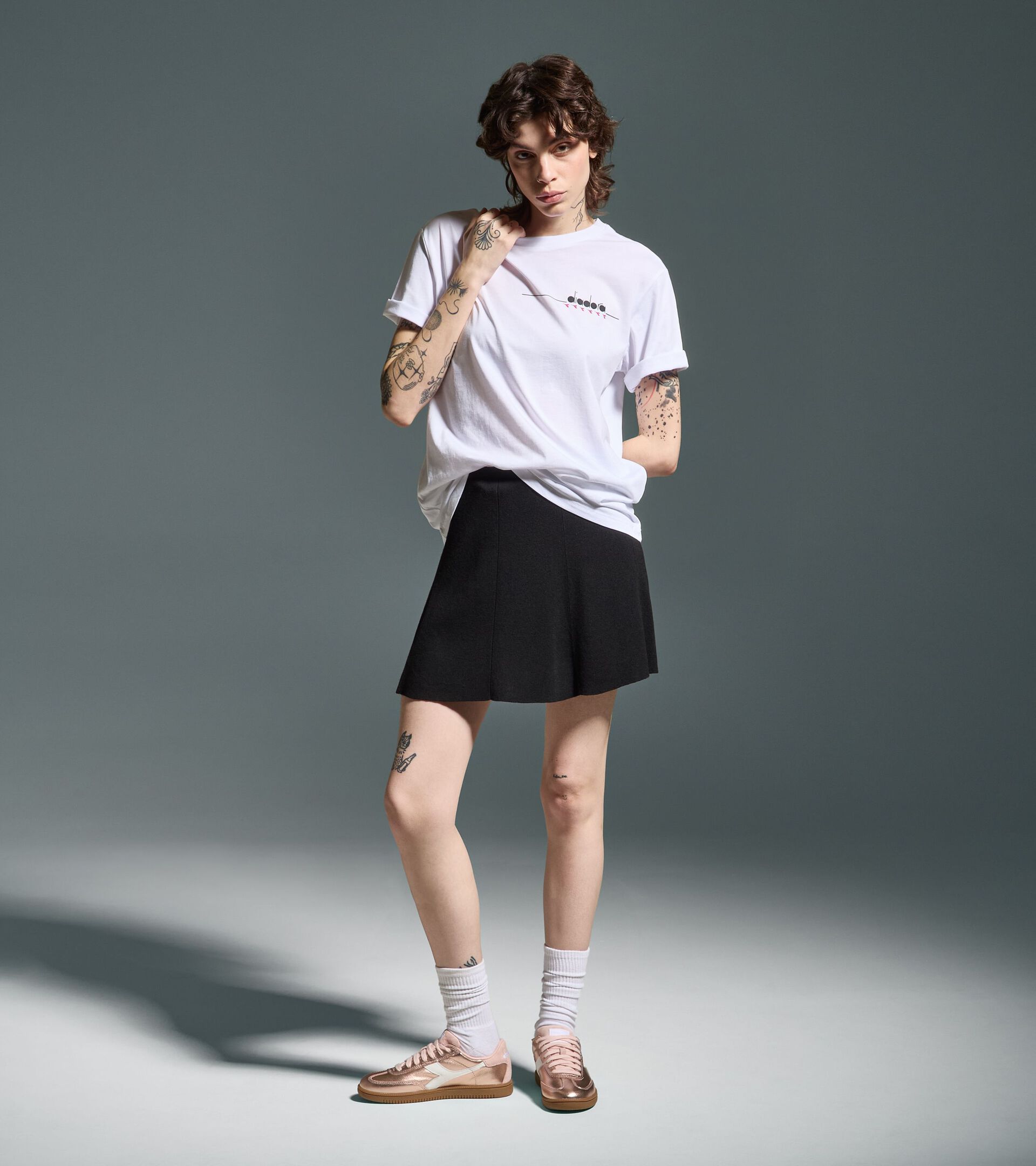 Cotton t-shirt - Regular fit - Women’s L. T-SHIRT SS III ESS. SPORTS OPTICAL WHITE - Diadora