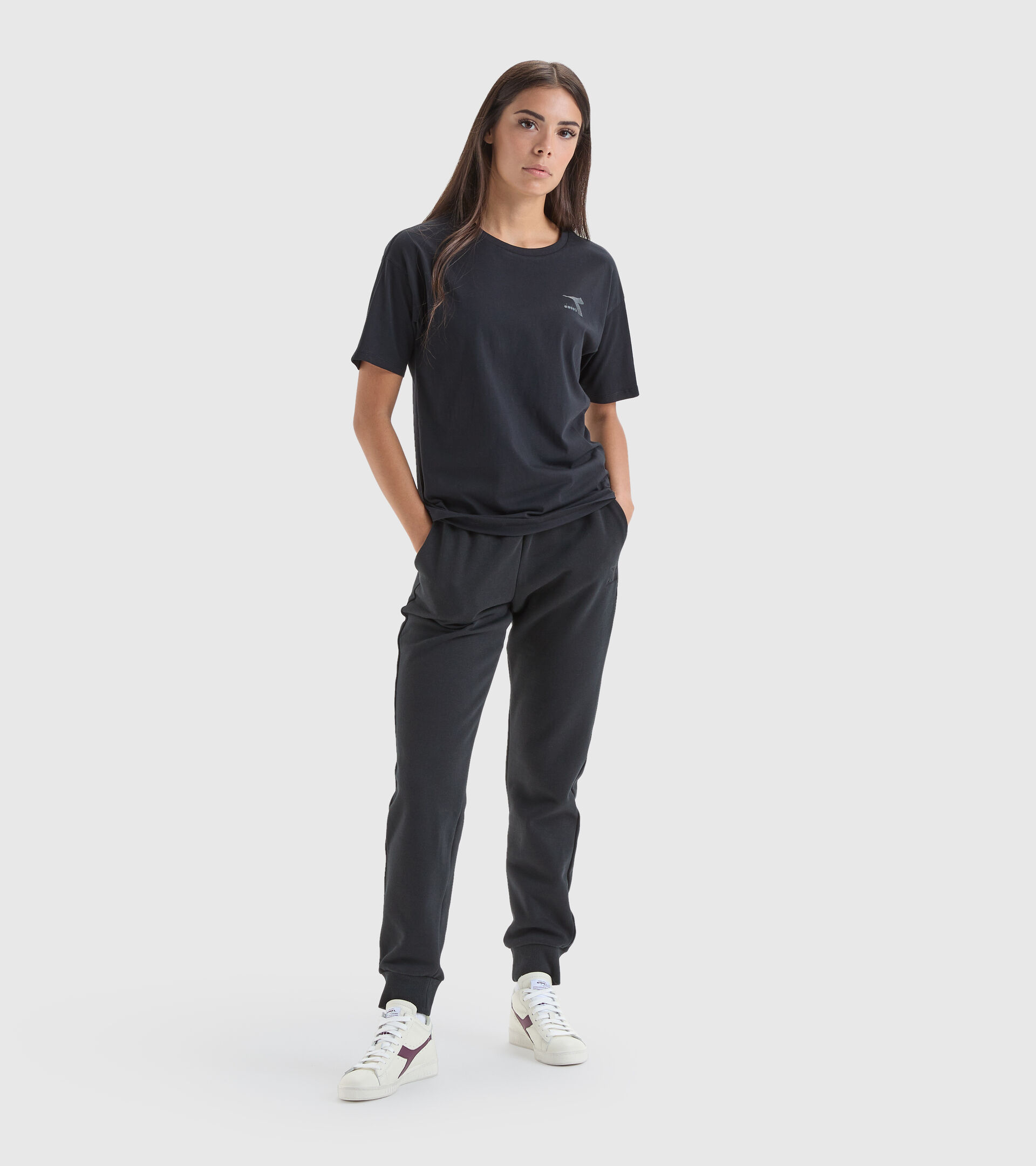 Sports T-shirt - Women L.T-SHIRT SS CHROMIA BLACK - Diadora