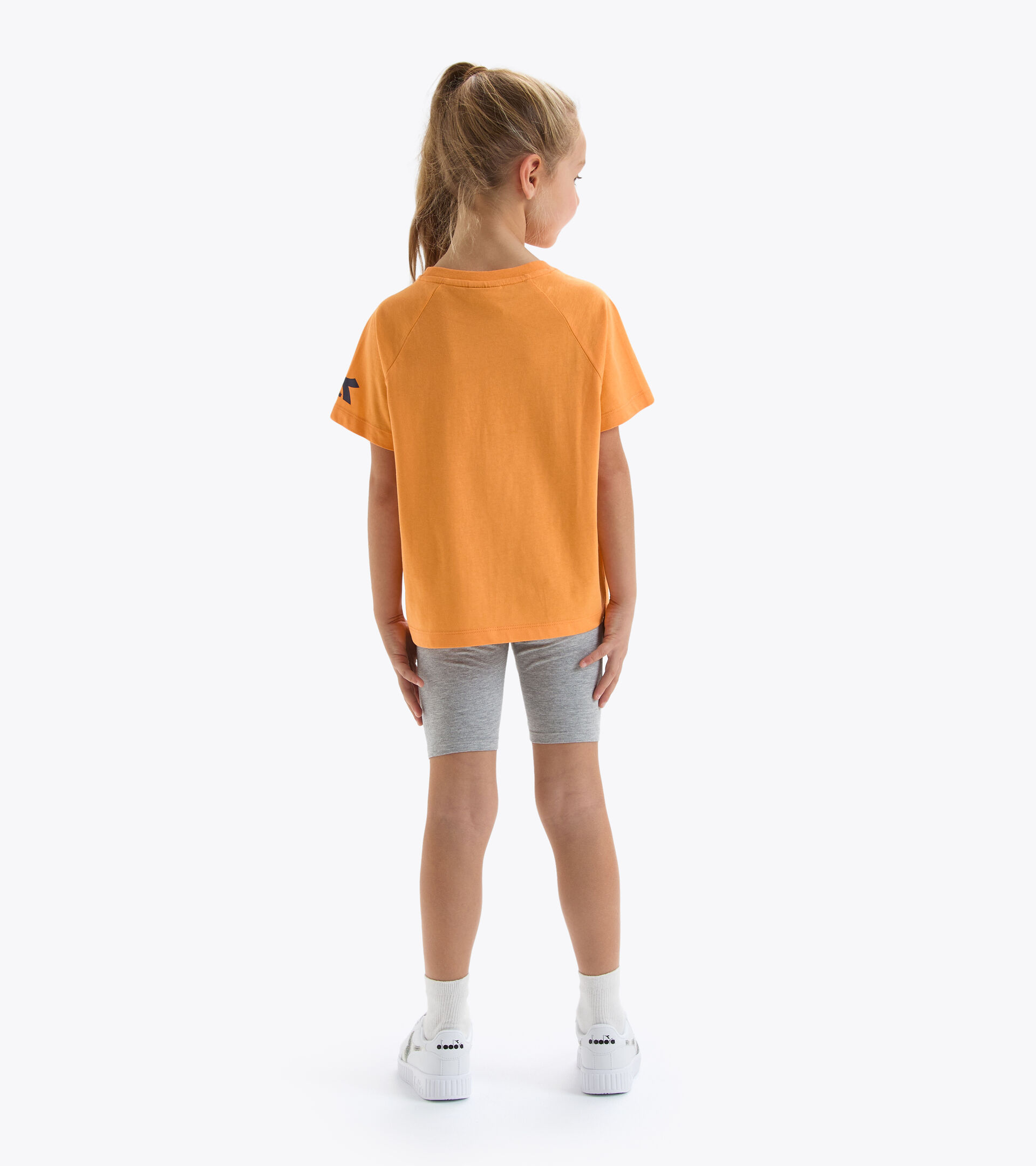 Sport set - Girls JG.SET SS SPORT ART ORANGE TANGERINE - Diadora