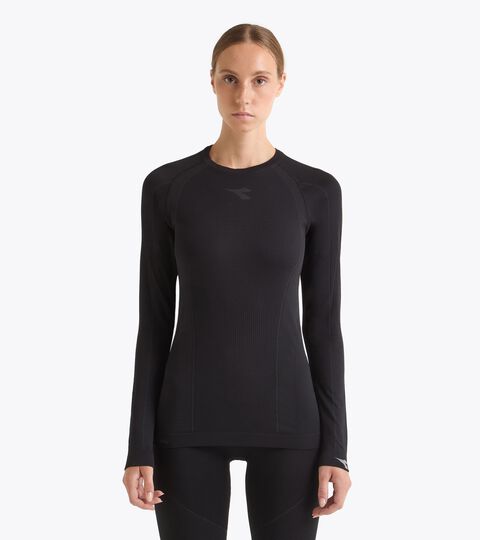 Made In Italy technical shirt - Running - Women&rsquo;s
 STRATOZERO LS T-SHIRT W BLACK - Diadora