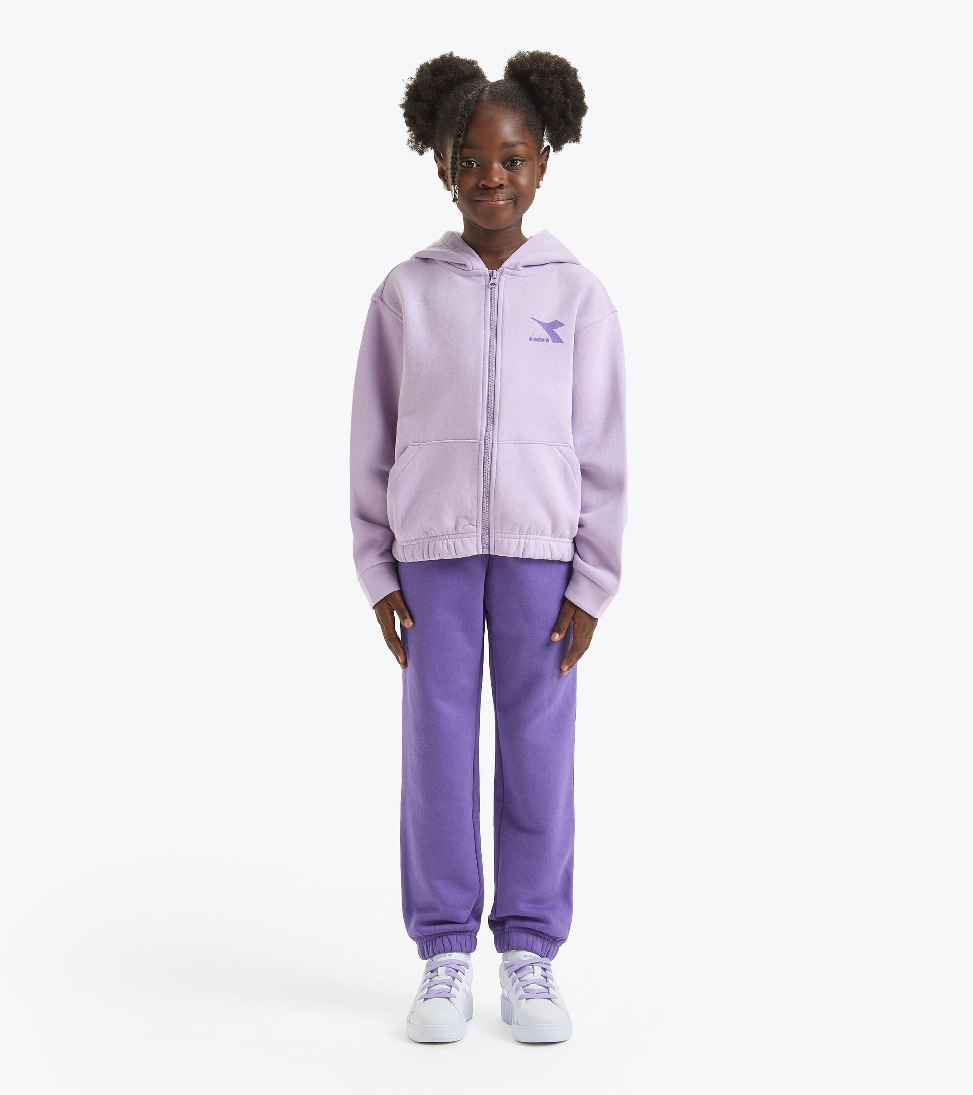 Survêtement de sport - Fille JG. TRACKSUIT HD FZ GLOSS PASSIFLORE/ROSE POURPRE - Diadora