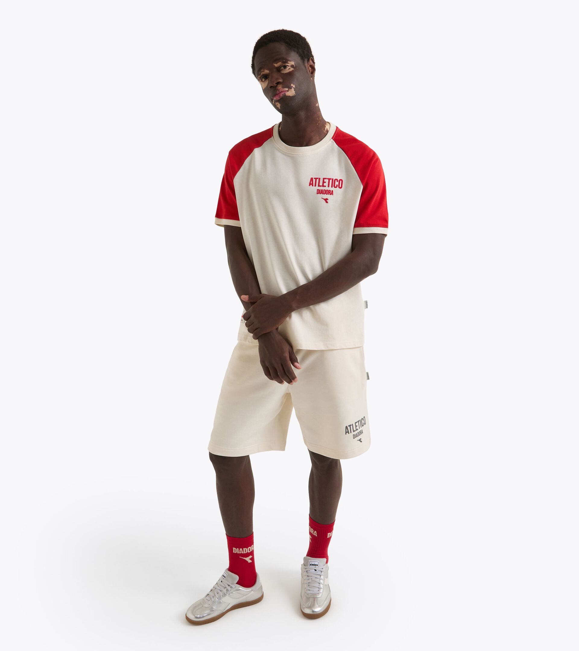 Pantalón corto Legacy de algodón grueso - Made in Italy - Para todos los géneros
 BERMUDA LEGACY ALYSSUM BLANCO - Diadora