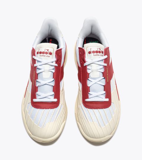 Chaussures de tennis - Made in Italy - Pour tous les genres B. ELITE STAR BLANC/ROUGE GRENAT - Diadora
