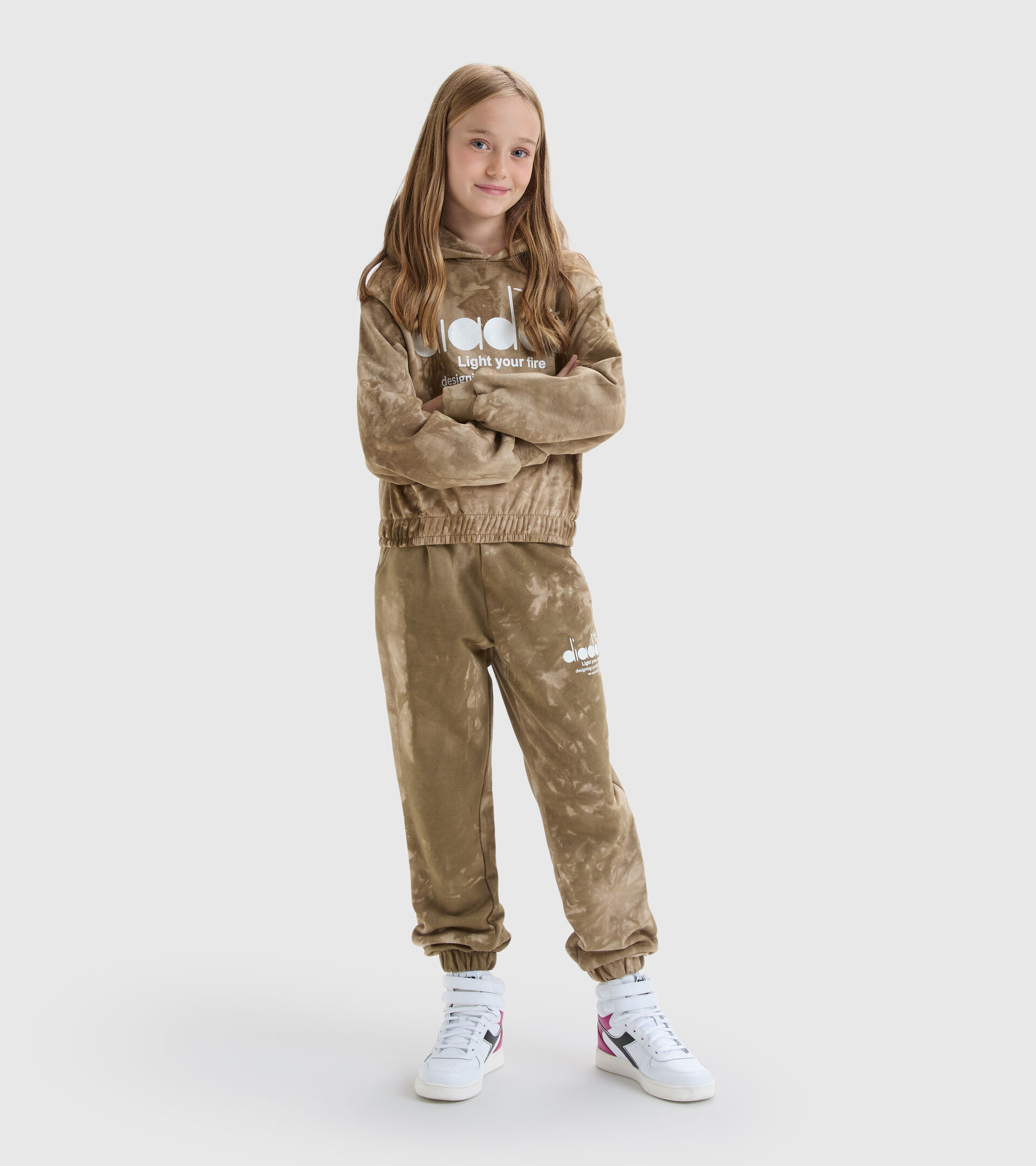 Tracksuit tie-dye sweatpants - Girl JG.PANTS CUFF AO D NEUTRO(00001) - Diadora