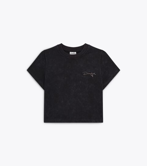 Retro-inspired Cotton T-shirt - Slim Fit - Women&rsquo;s
 L. T-SHIRT SS AVENUE LAB II BLACK COAL - Diadora