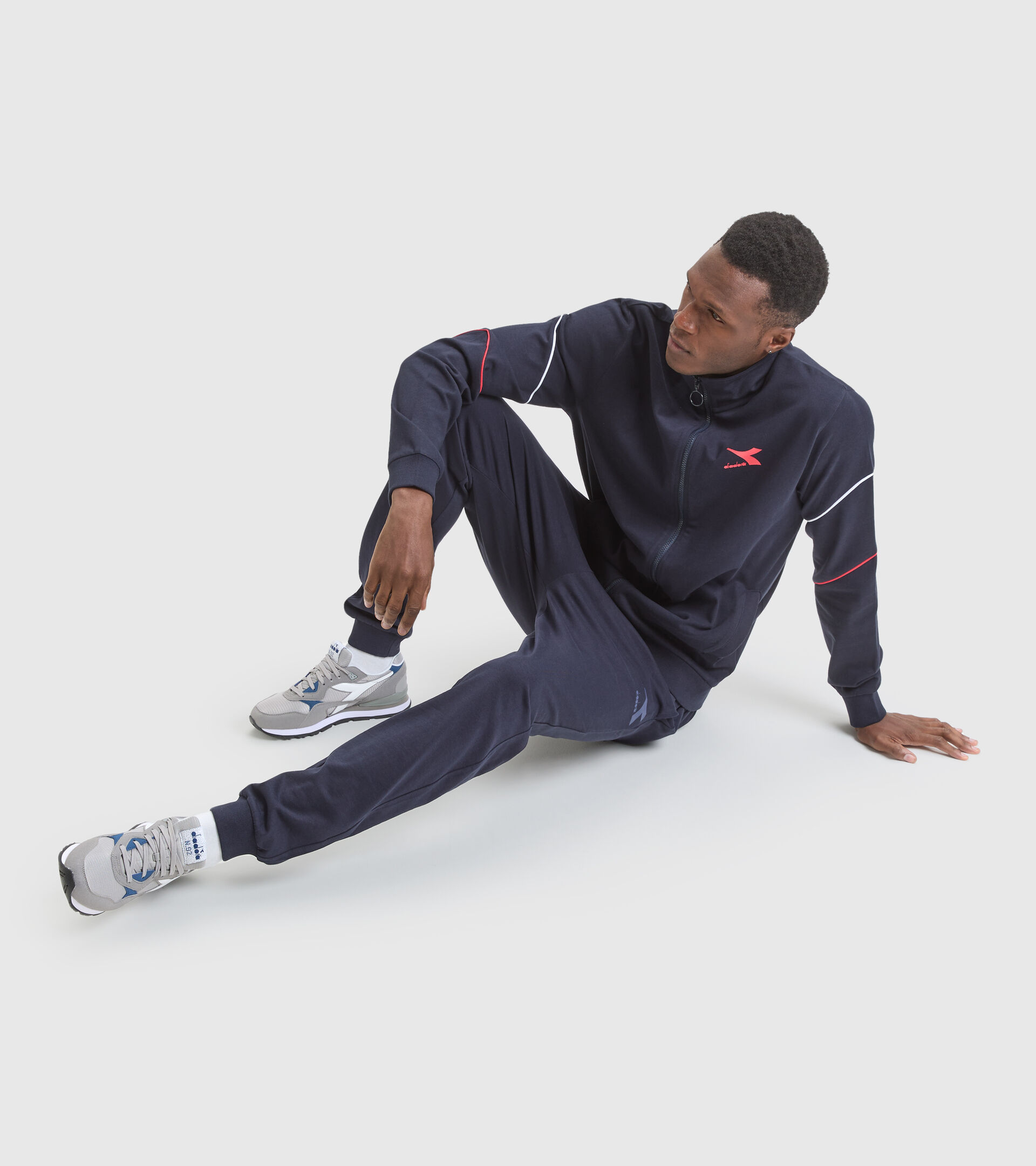 Survêtement en jersey de coton - Homme TRACKSUIT FZ CORE BLEU CABAN - Diadora