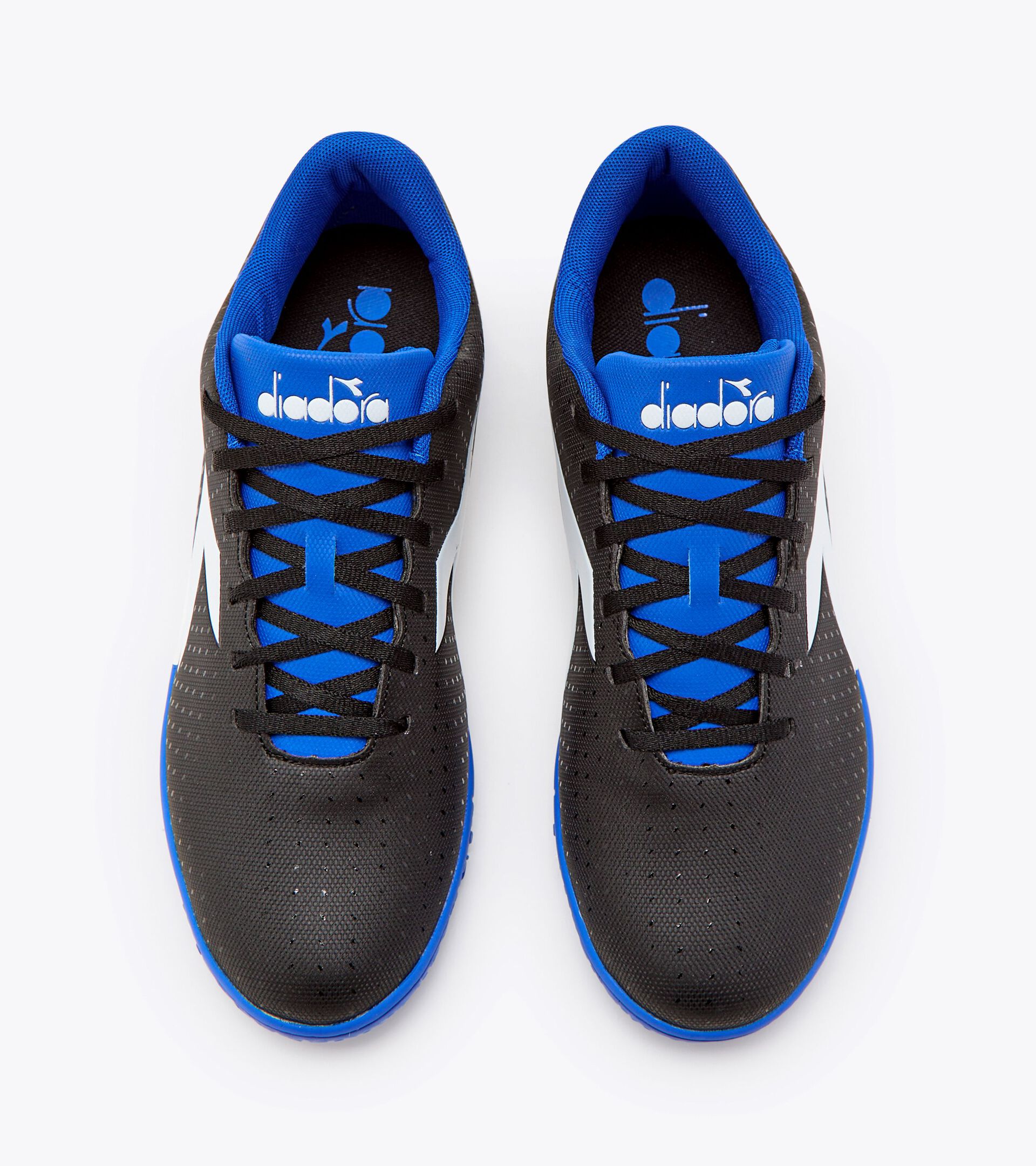 Futsal boot - Specific outsole for synthetic/hard grounds PICHICHI 5 TFR BLACK/WHITE/ROYAL BLUE - Diadora