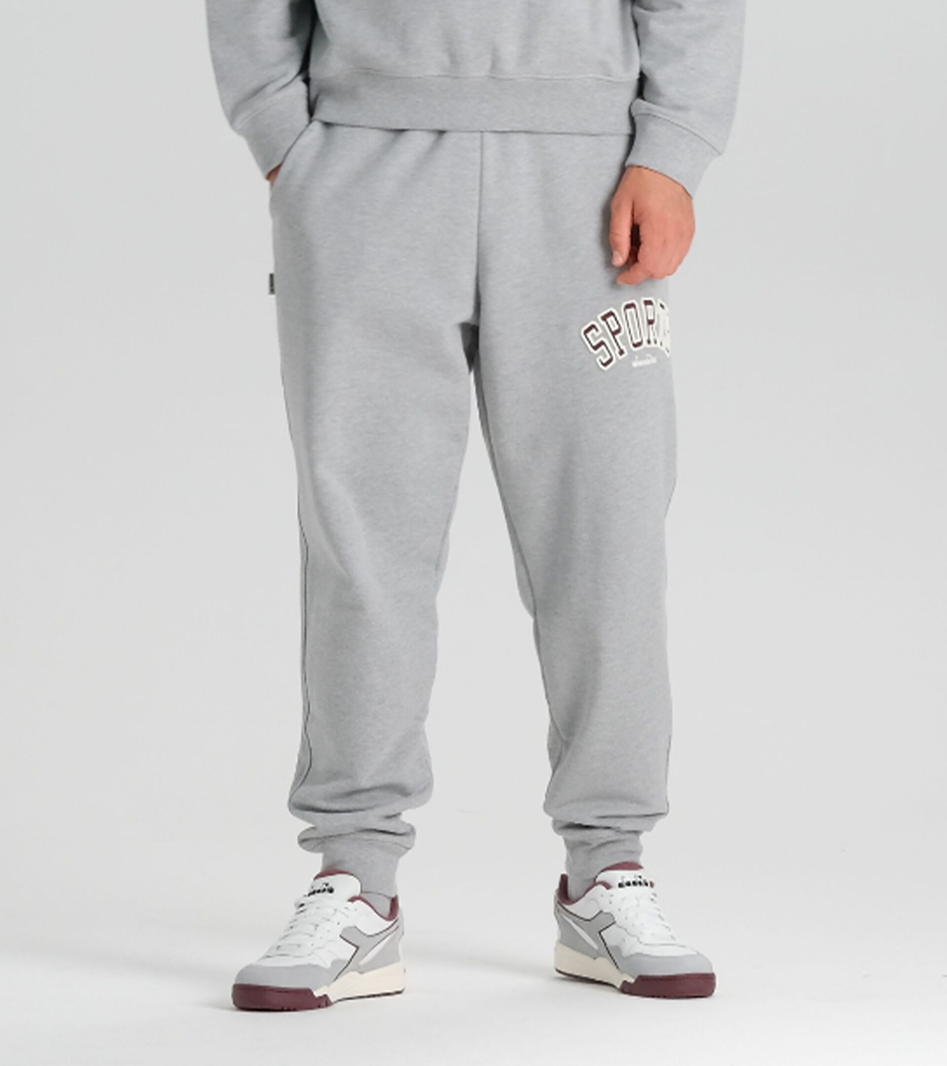 Jogger en coton recyclé - Made in Italy - Gender Neutral JOGGER PANT LEGACY GRATTE CIEL MELANGE - Diadora