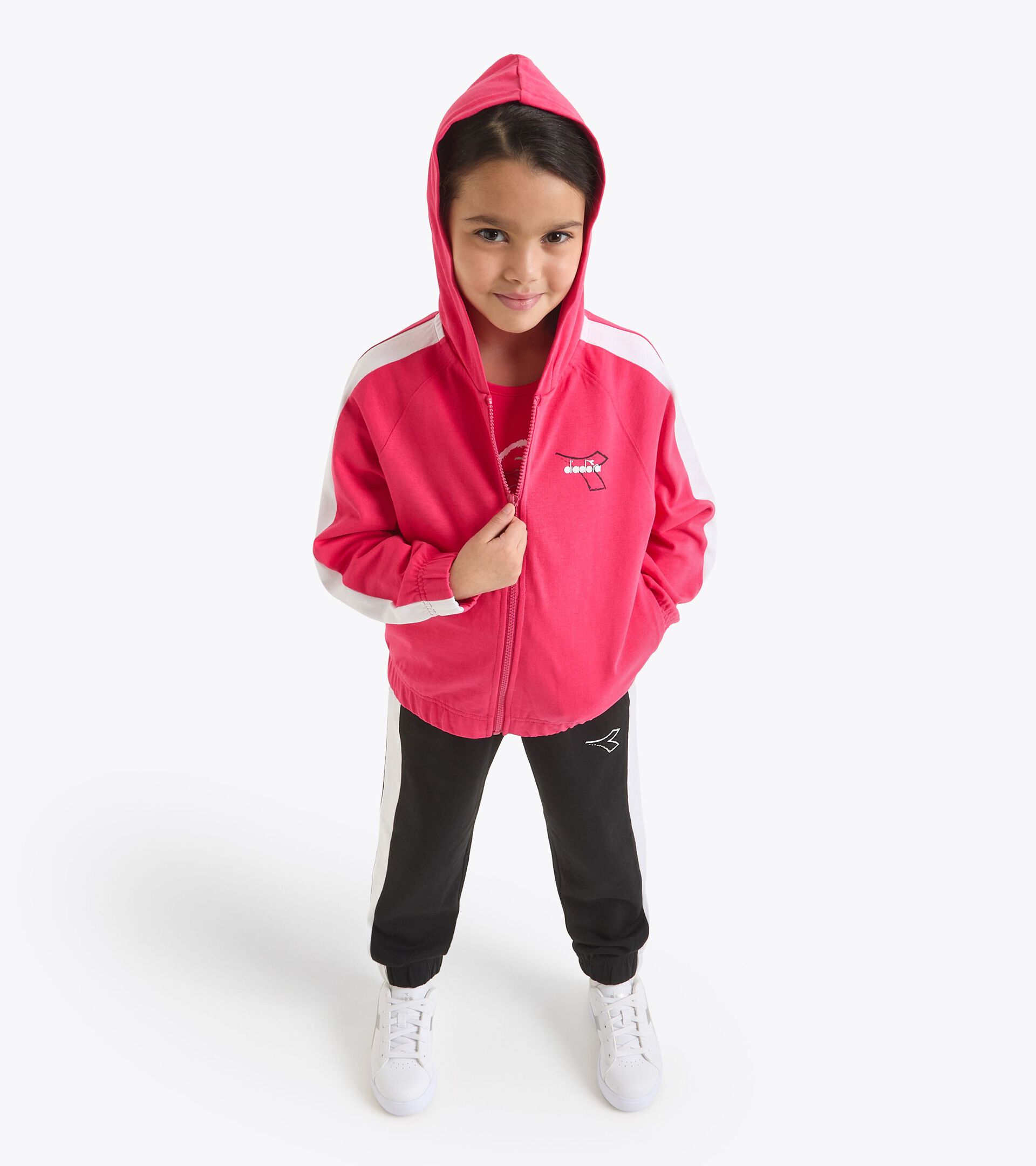Sports tracksuit - All-gender JU. TRACKSUIT HD FZ ESS. SPORTS (HJ) TOMATO - Diadora
