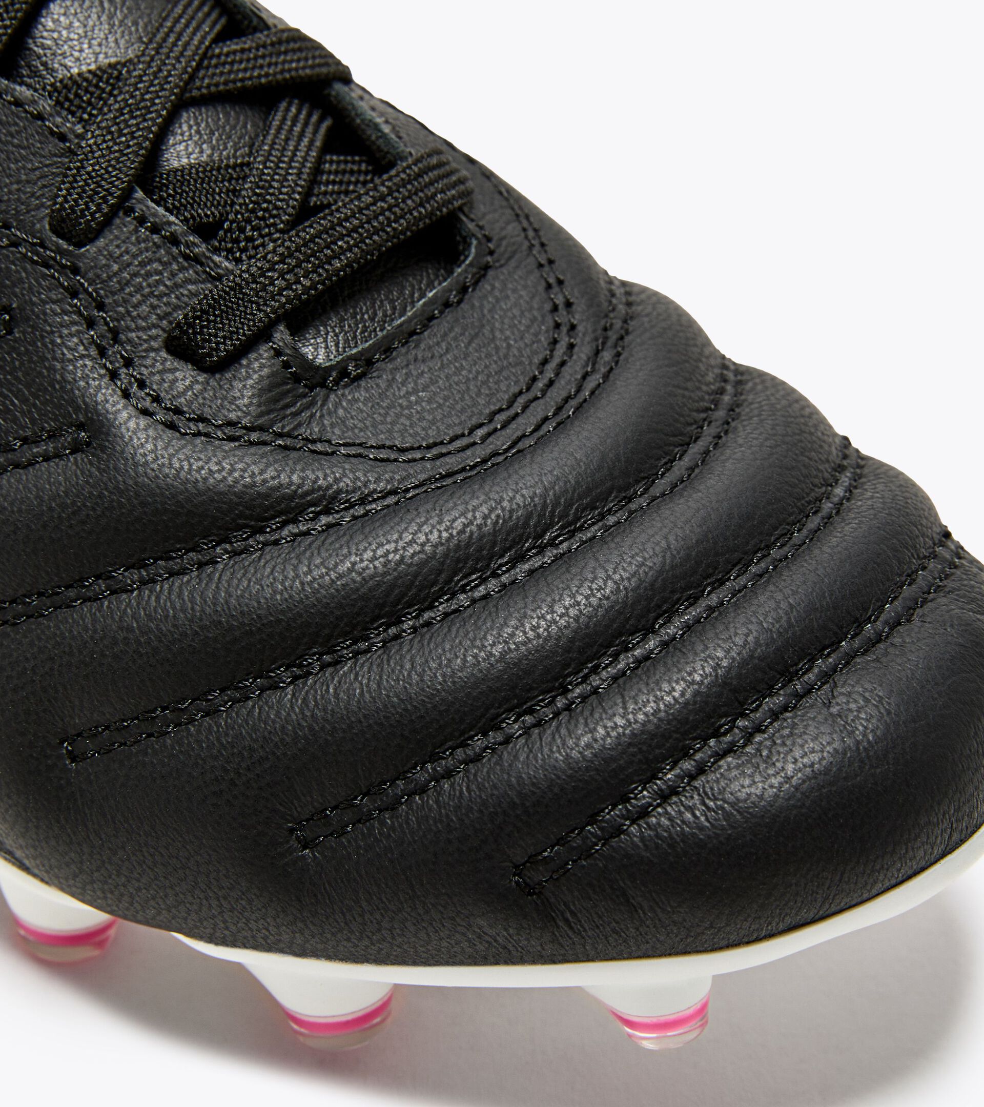 Bota de fútbol para superficies compactas - Mujer BRASIL ELITE GR LT W LP12 NEGRO/ROSA FL/AZUL TURQUESA FL - Diadora