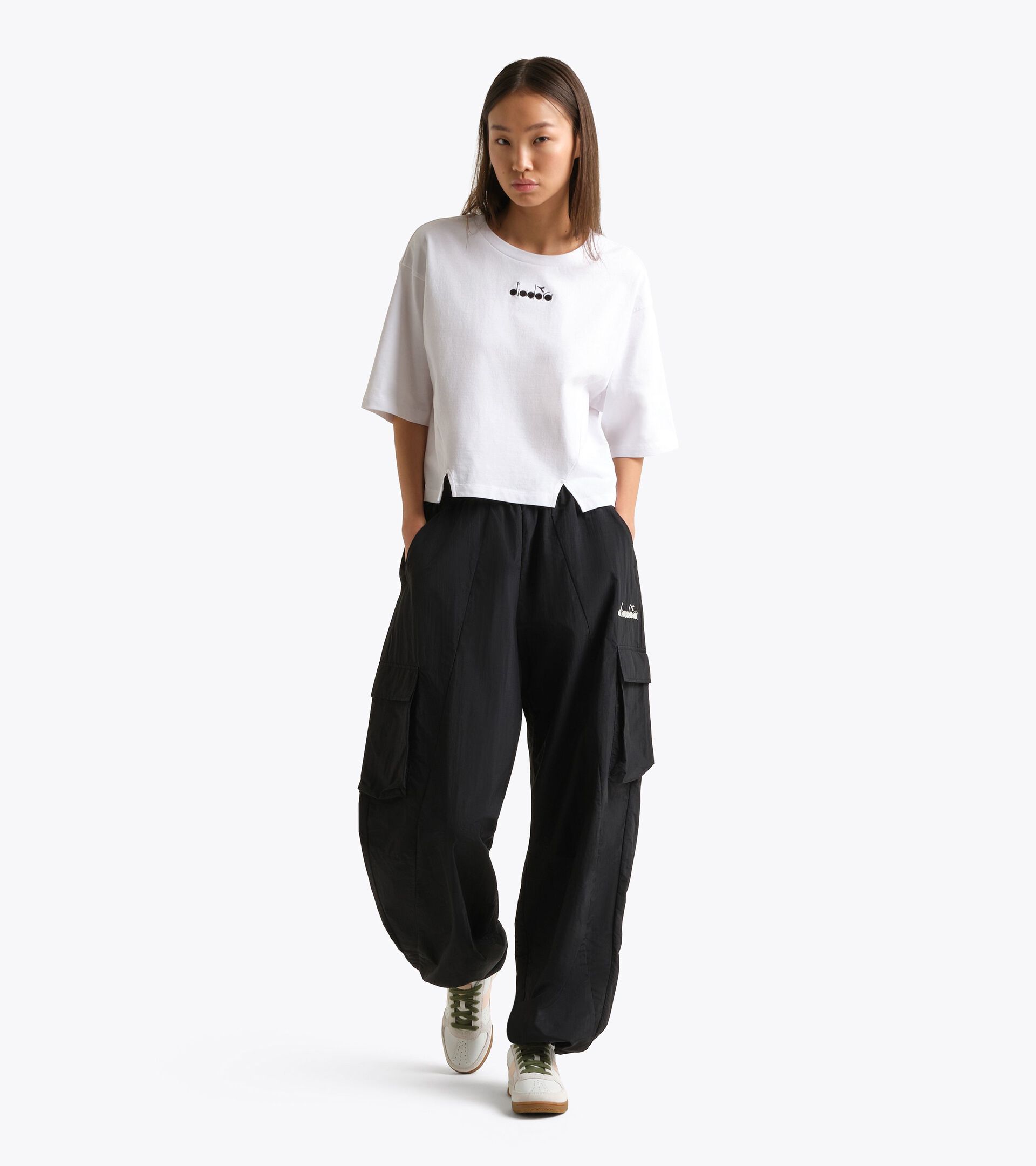 Cotton t-shirt - Women&rsquo;s
 L. T-SHIRT SS LOGO OPTICAL WHITE - Diadora