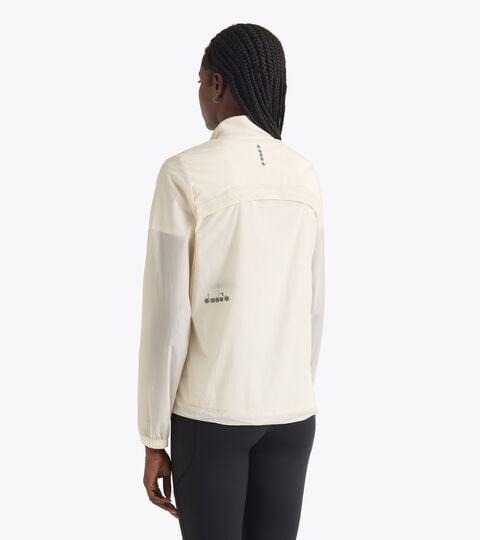 L. WINDBREAKER PACKABLE JACKET, BLANCO MURMURAR Chaqueta cortavientos plegable§Running§Mujer L. WINDBREAKER PACKABLE JACKET BLANCO MURMURAR - Diadora