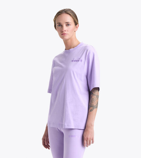 T-shirt en coton - Femme L. T-SHIRT SS SPW LOGO ROSE POURPRE - Diadora