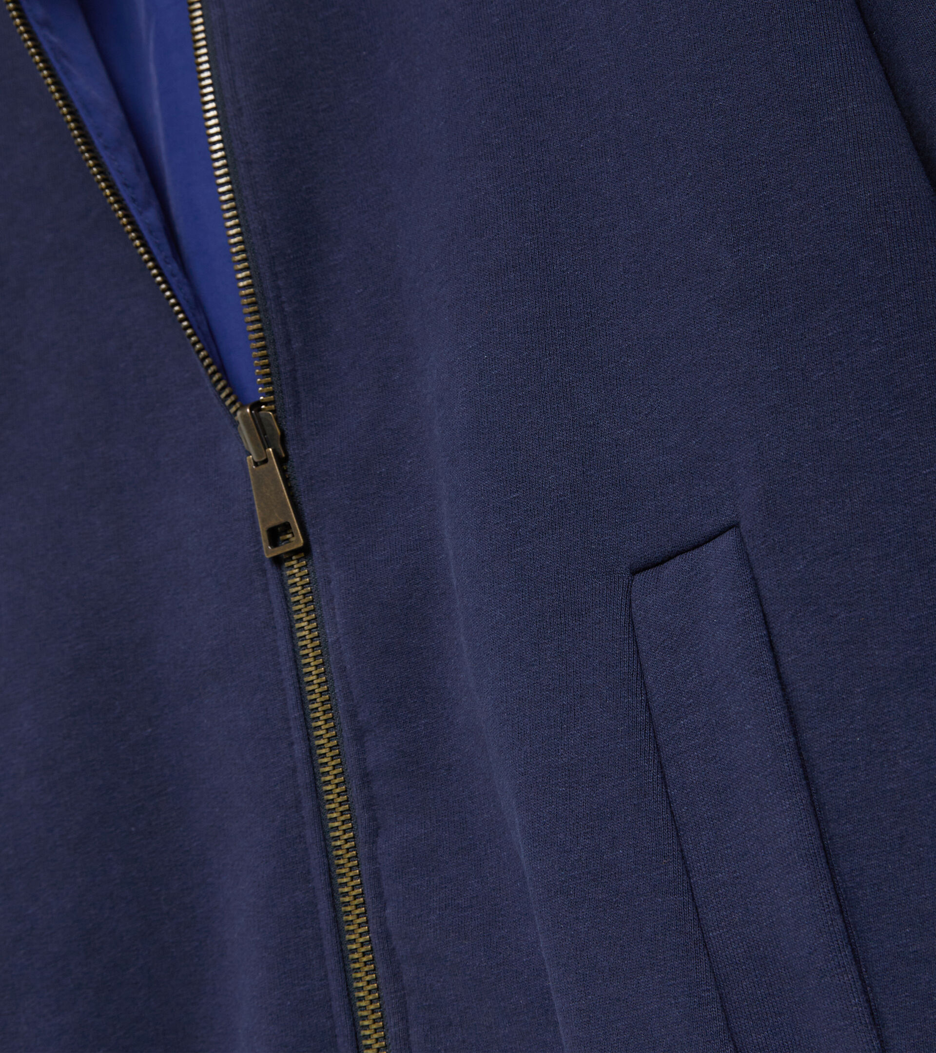 2030 full-zip hoodie Made in Italy - Women L. FZ HOODIE REVERSIBLE 2030 BLUE CORSAIR - Diadora