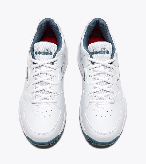 Tennis shoes - Men VOLEE 6 WHITE/OCEANVIEW/SALSA - Diadora