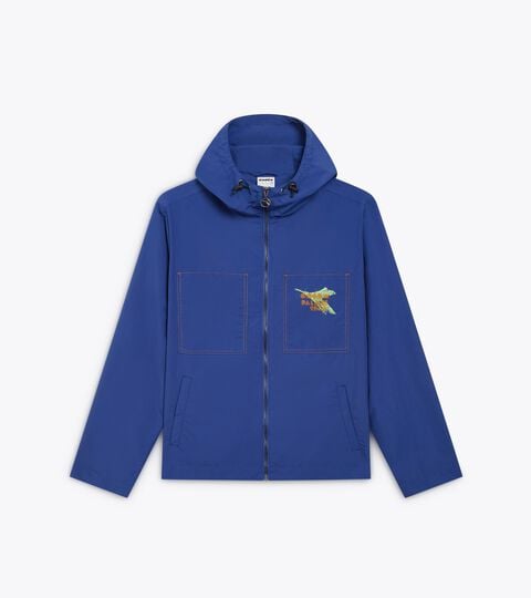 JACKET LEGACY, BLUE LIMONGES Legacy hooded windbreaker - Made in Italy - All-gender JACKET LEGACY BLUE LIMONGES - Diadora