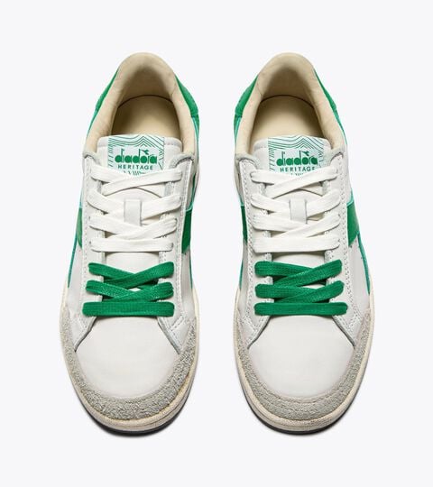 Sneakers Heritage en cuir - Pour tous les genres PRESTIGE USED BLANC/CREME DE POIS - Diadora