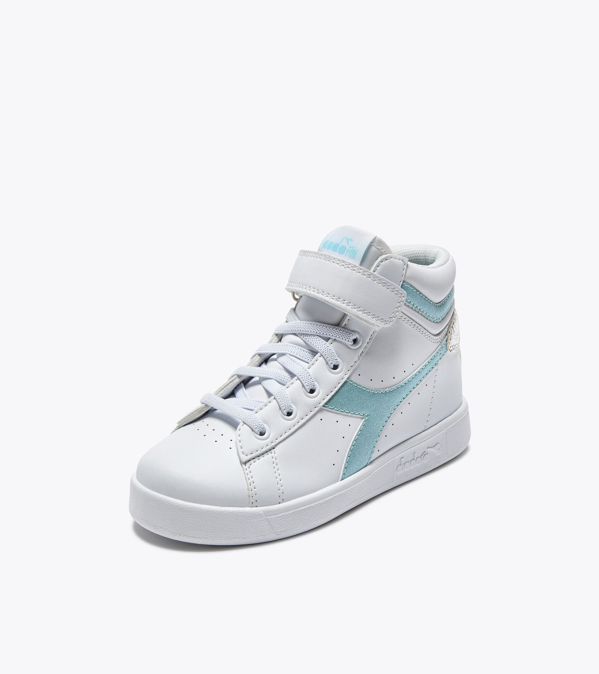 Sports shoes - Kids 4-8 years GAME P HIGH BALLET PS WHITE/BLUE GLOW - Diadora
