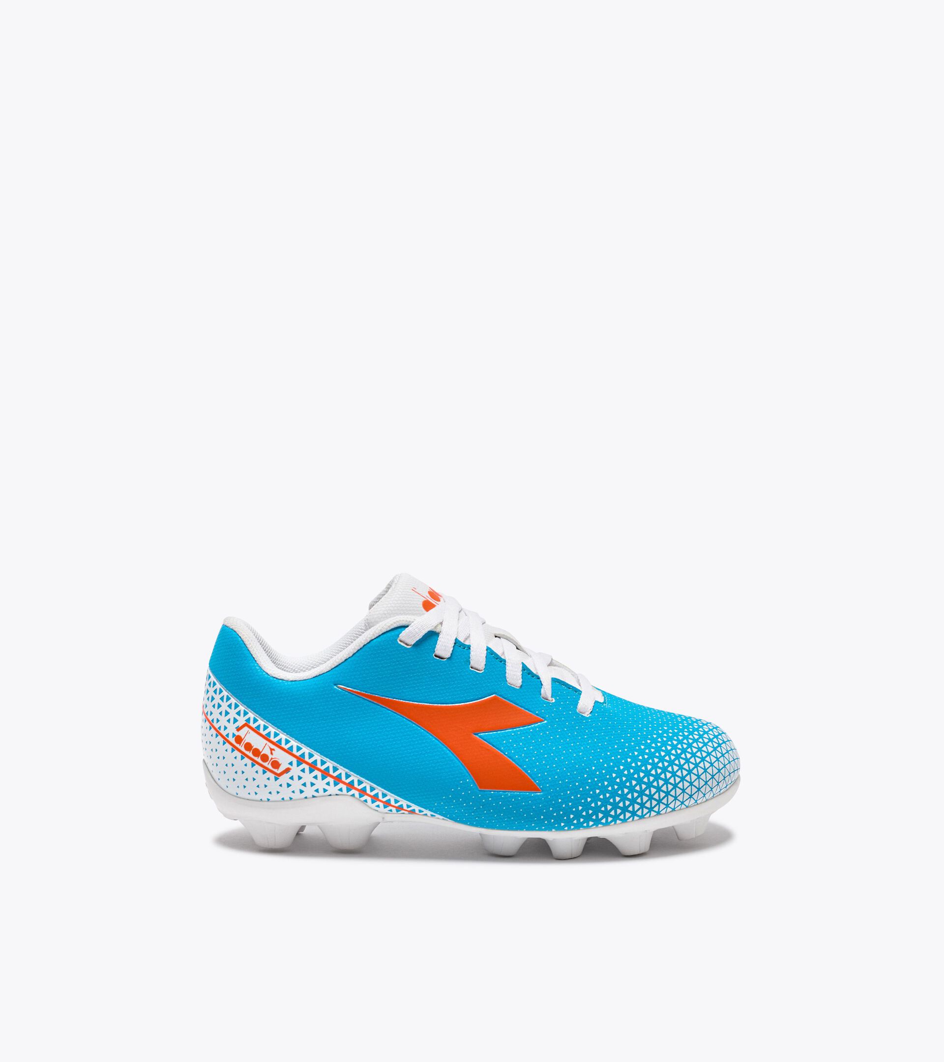 Calcio boots for hard grounds - Junior  PICHICHI 6 MD JR BLUE FLUO/WHITE/ORANGE - Diadora