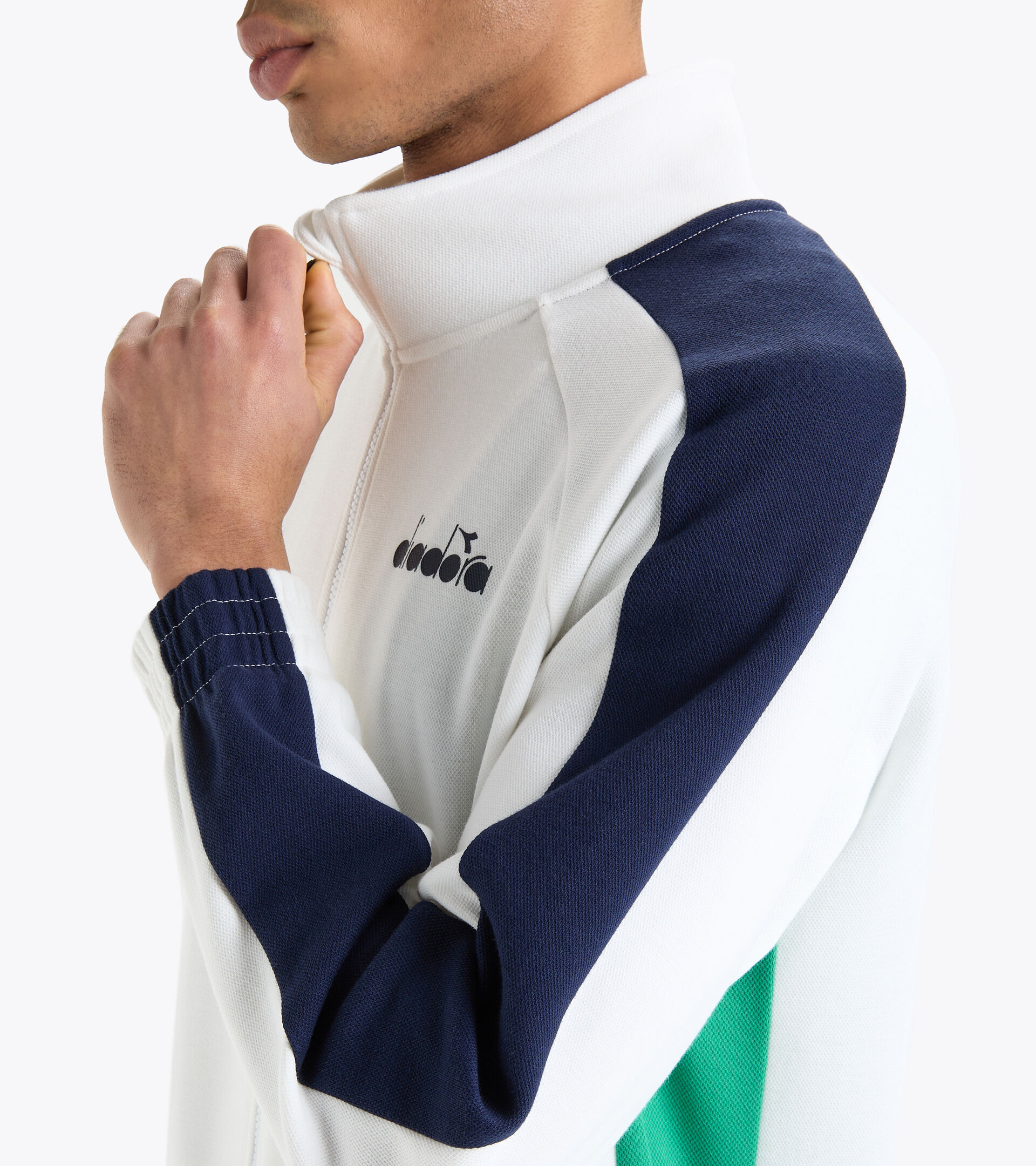 Tennis jacket - Men FZ JACKET OPTICAL WHITE - Diadora