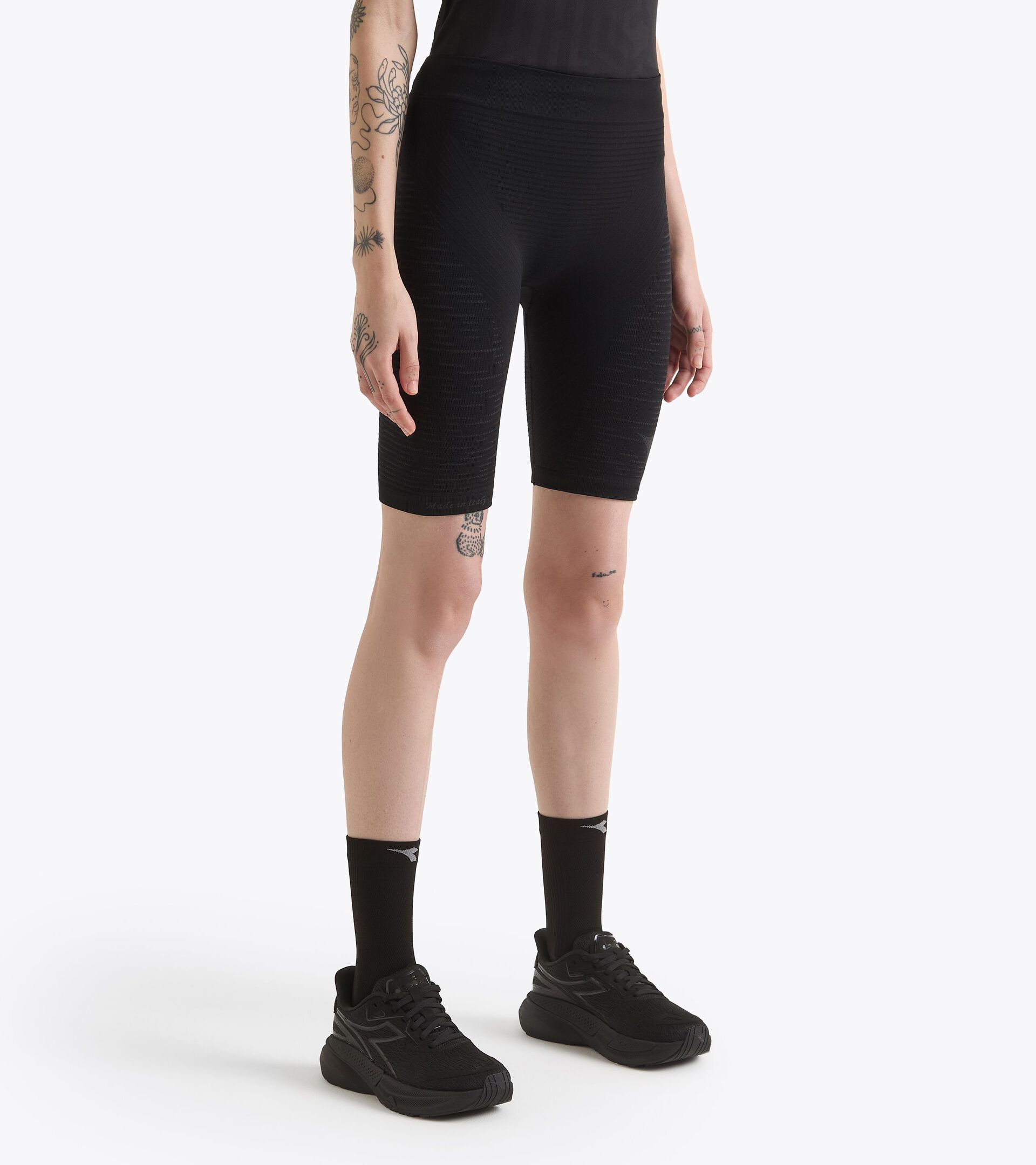 Technical shorts for temperature control -  Running - Women’s L. STRATOUNO HALF-TIGHT BLACK - Diadora