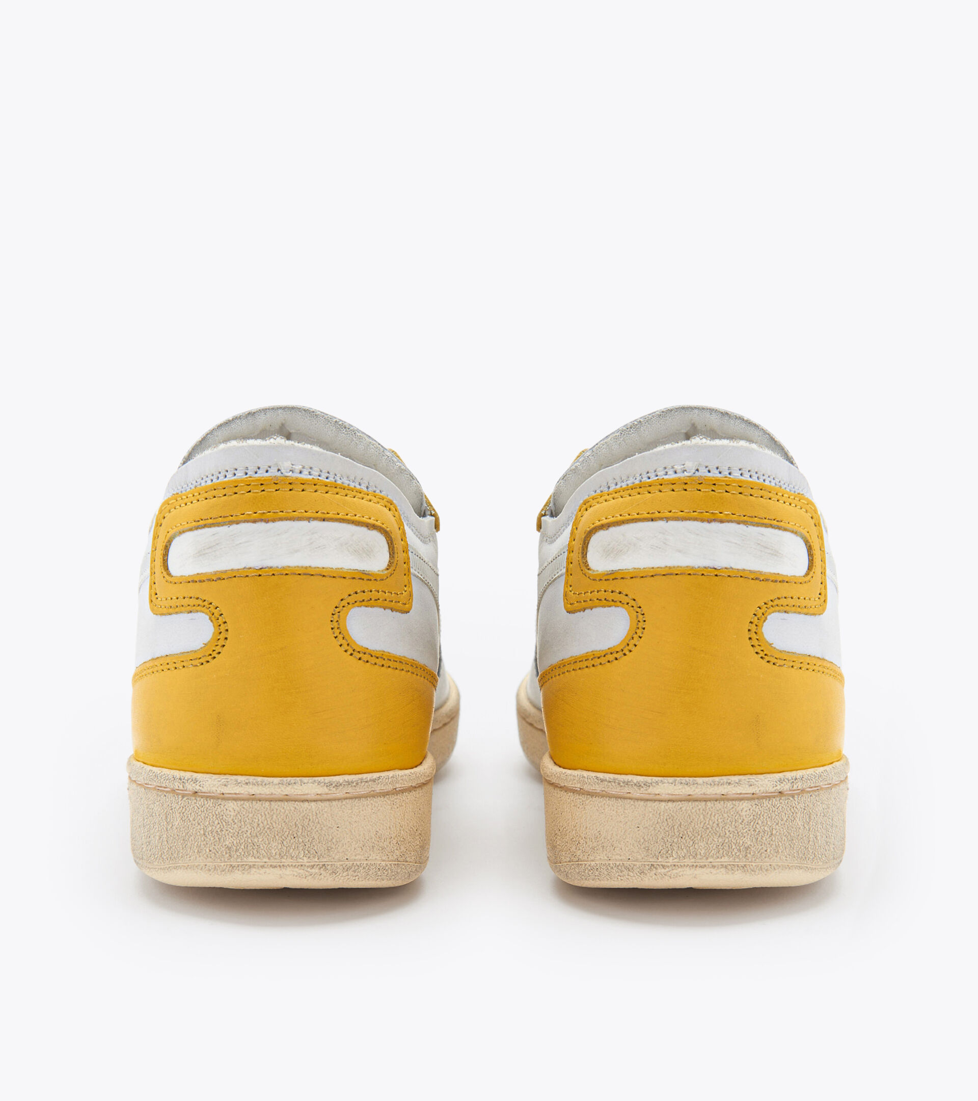 Heritage shoe - Unisex MI BASKET ROW CUT WHITE/EMPIRE YELLOW - Diadora
