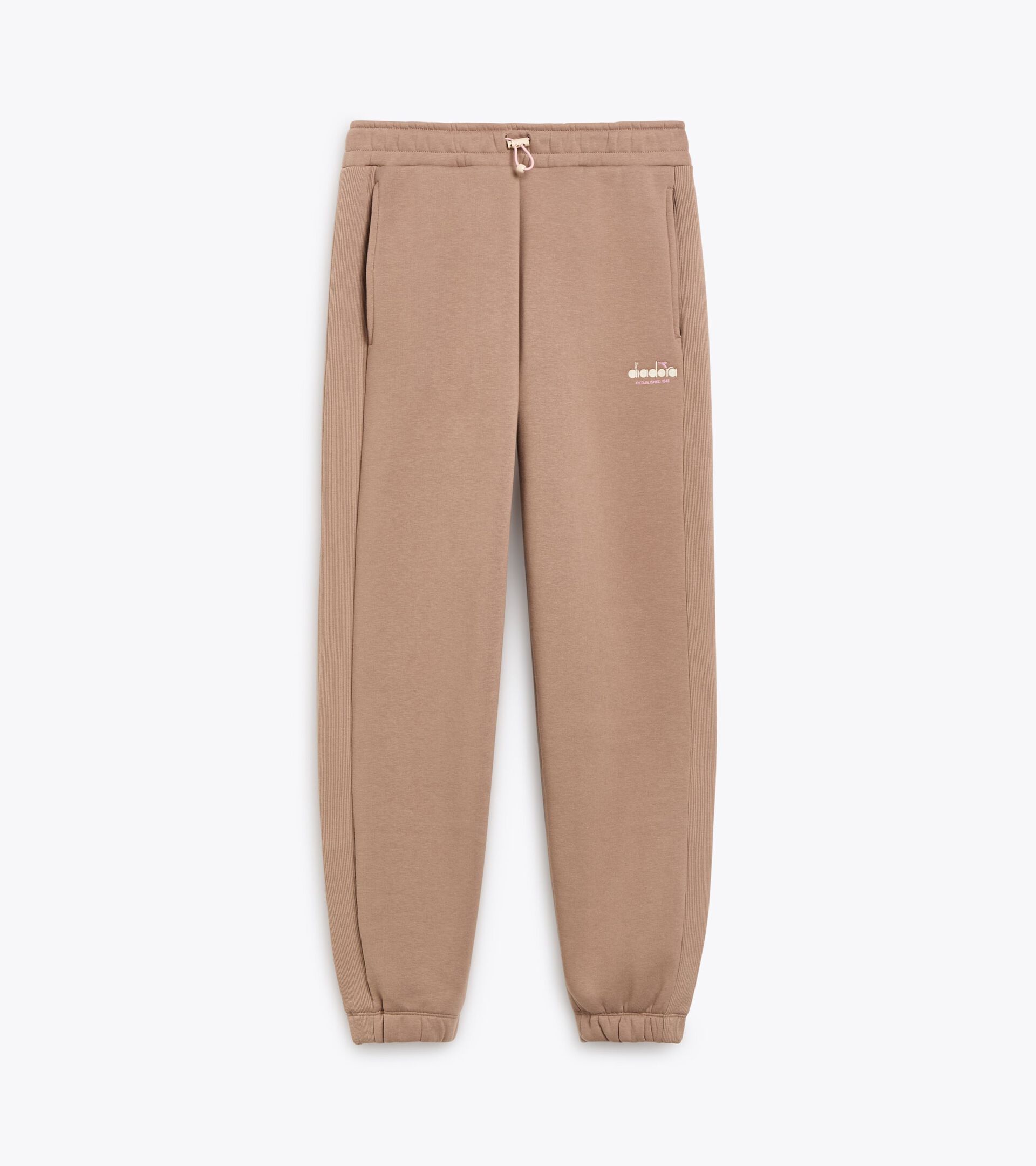 Fleece sweatpants - Adjustable fit -  Women’s
 L. PANTS ATHL. LOGO LIGHT BROWN HAZELNUT - Diadora