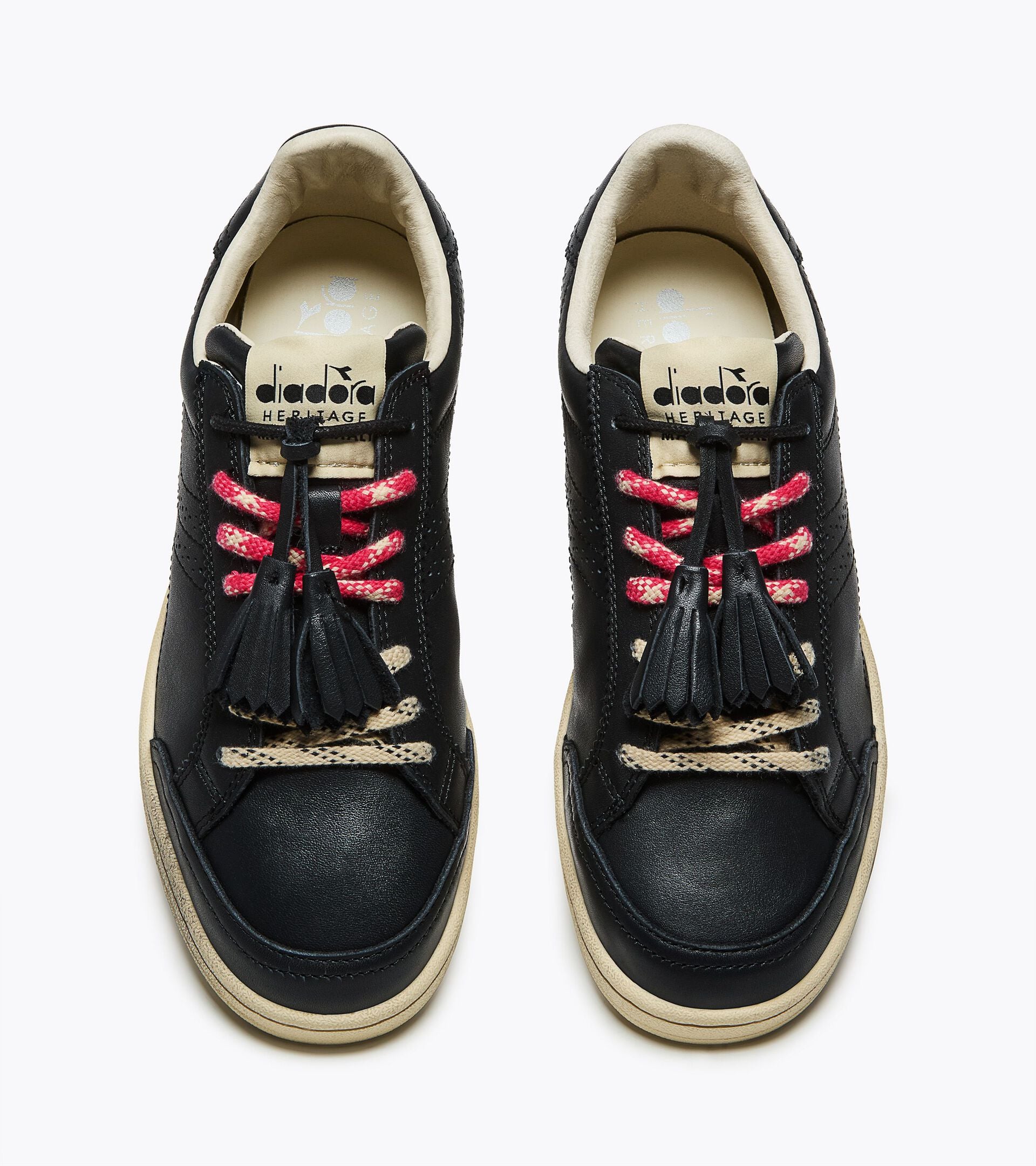 Zapatilla Heritage de piel - Made in Italy - Mujer PRESTIGE BROGUE ITALIA WN NEGRO - Diadora