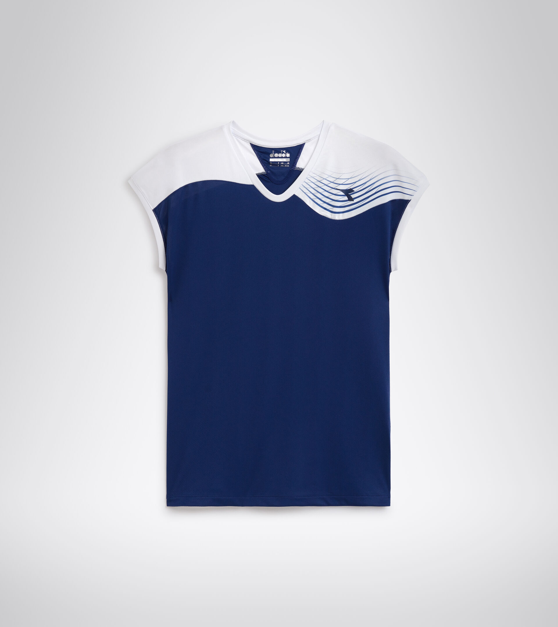 Camiseta de tenis - Mujer L. T-SHIRT COURT AZUL FINCA - Diadora
