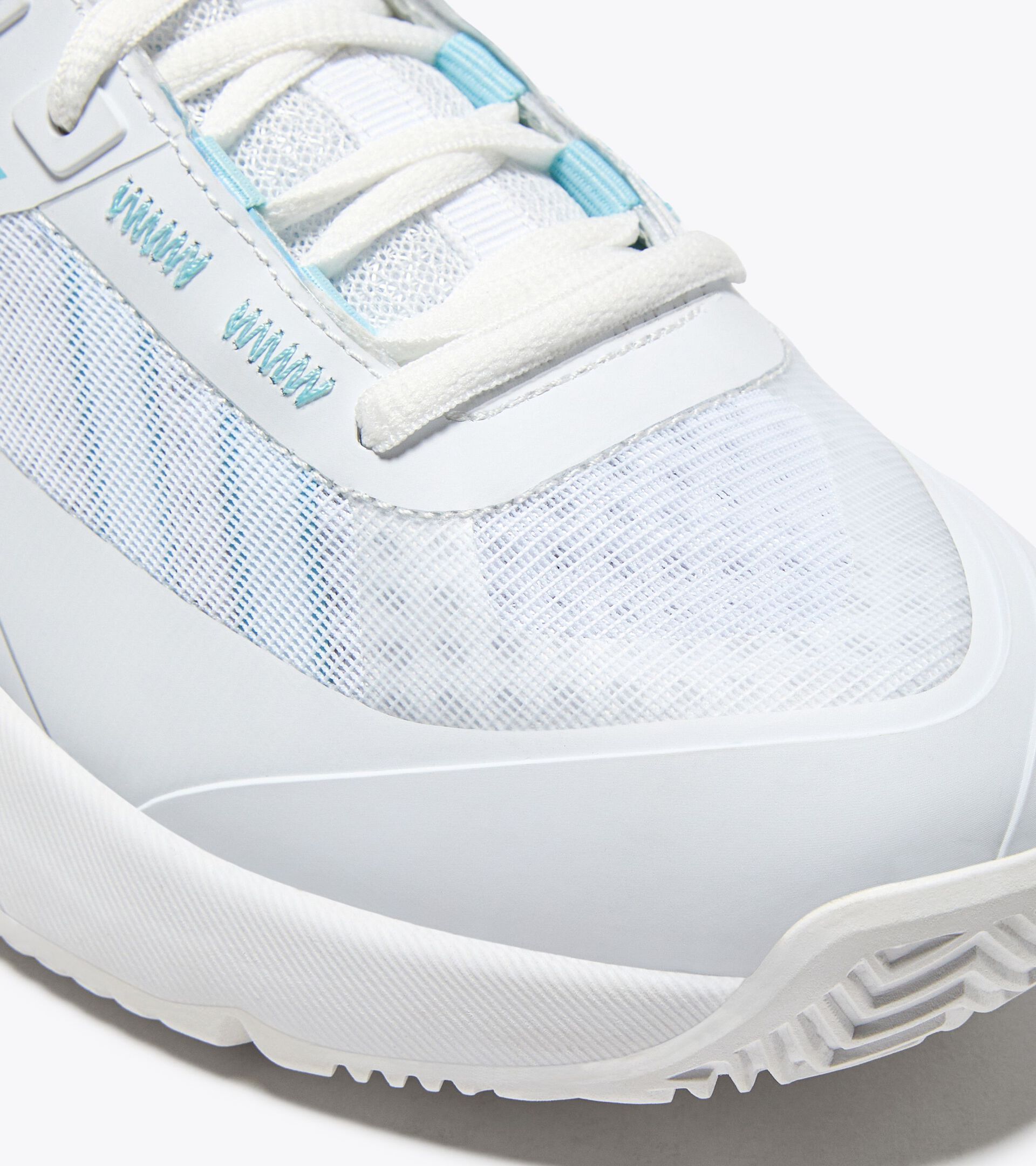 Zapatillas de tenis para terrenos de tierra batida - Mujer  FINALE W CLAY WHITE/CORYDALIS BLUE - Diadora
