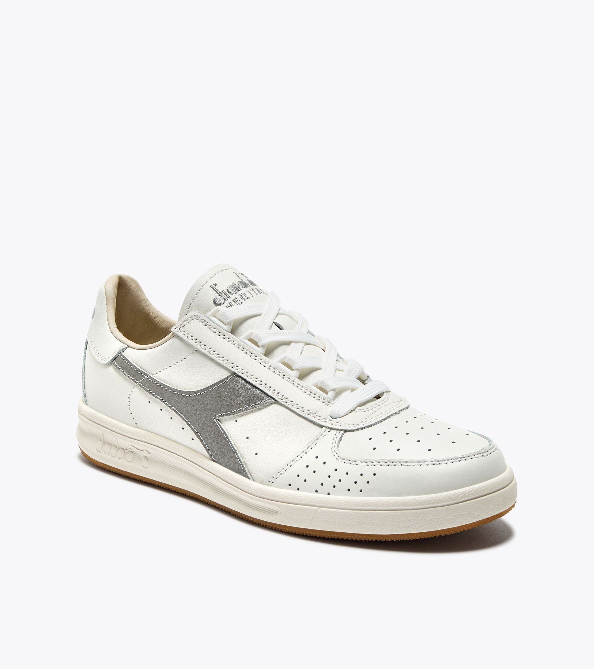 Made in Italy Heritage shoe - All-Gender B.ELITE '84 ITALIA WHITE/SILVER - Diadora